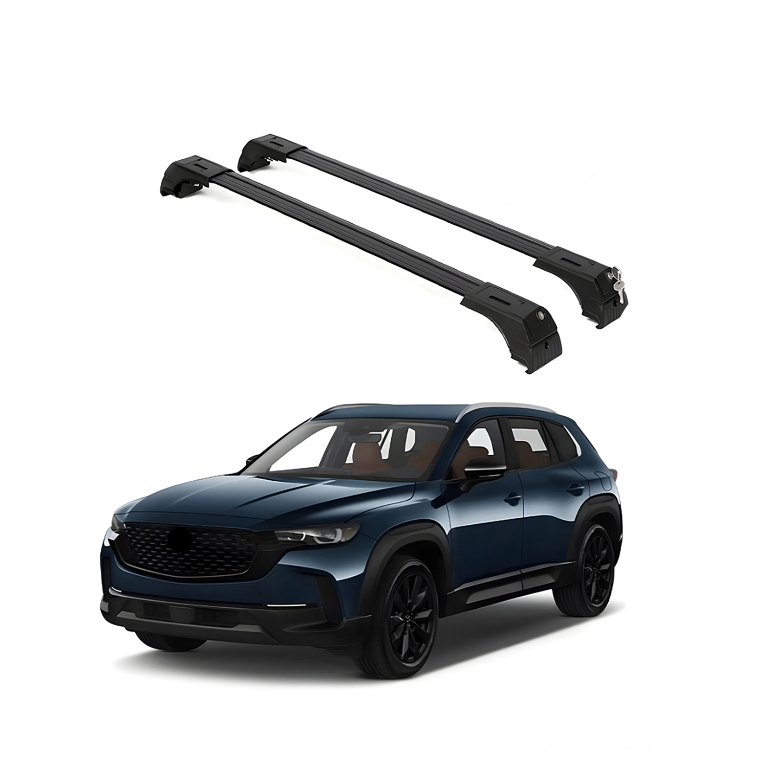Mazda CX-50 2023-2026 Heavy Duty Roof Rack Cross Bars Black