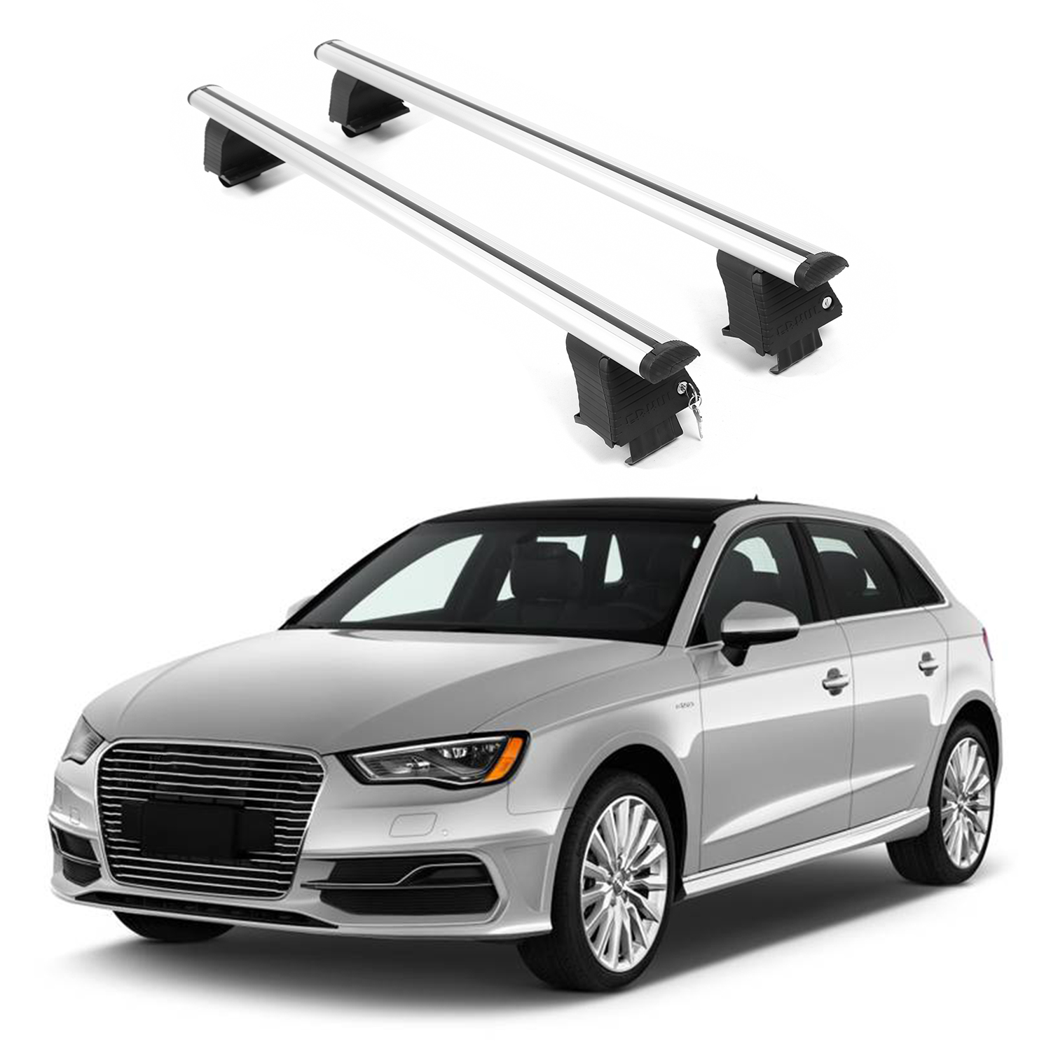 ERKUL Roof Rack Crossbars For AUDI A3 SPORTBACK E-TRON 2016-2018