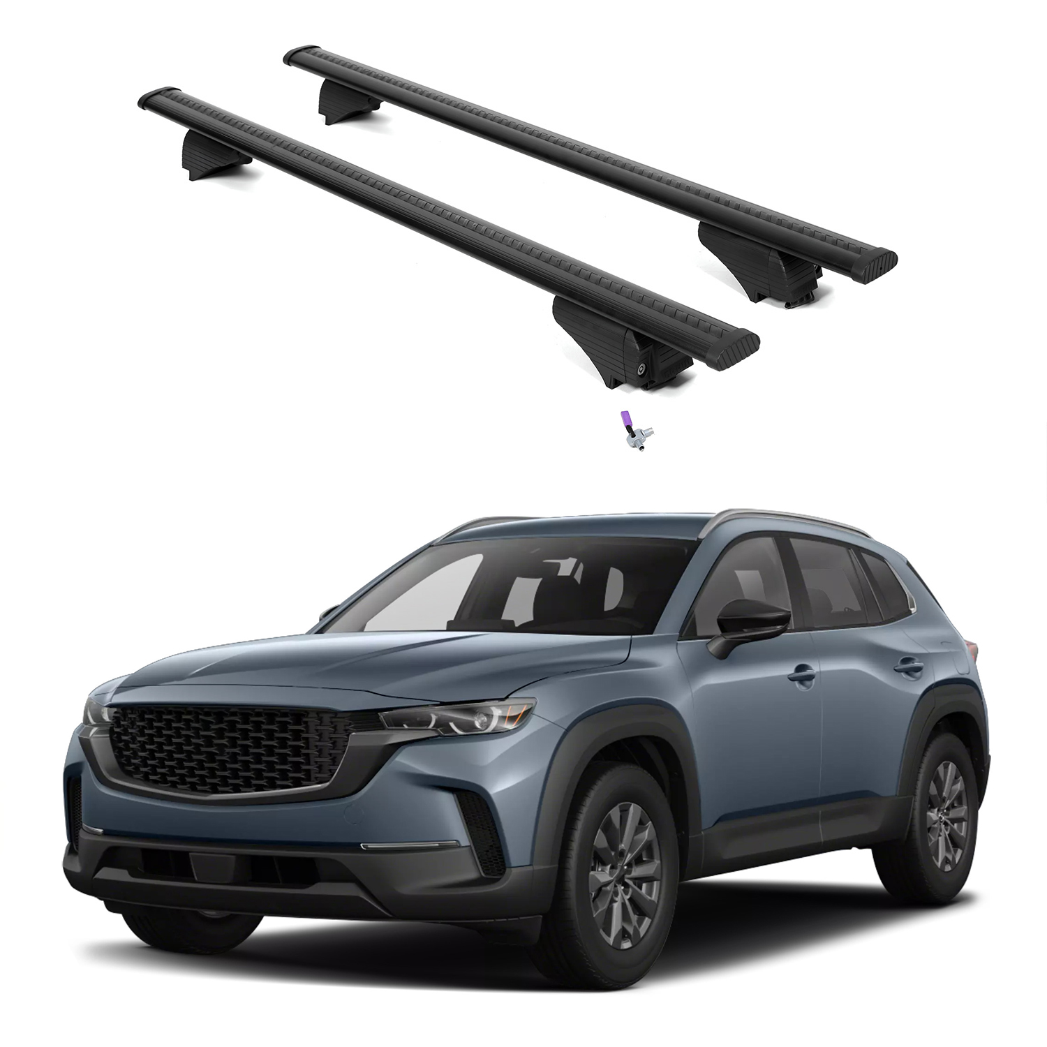 Mazda CX-50 2023-2026 Heavy Duty Roof Rack Cross Bars Black