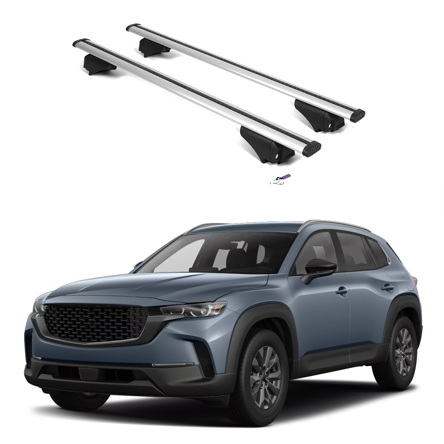 Mazda CX-50 2023-2026 Heavy Duty Roof Rack Cross Bars Black