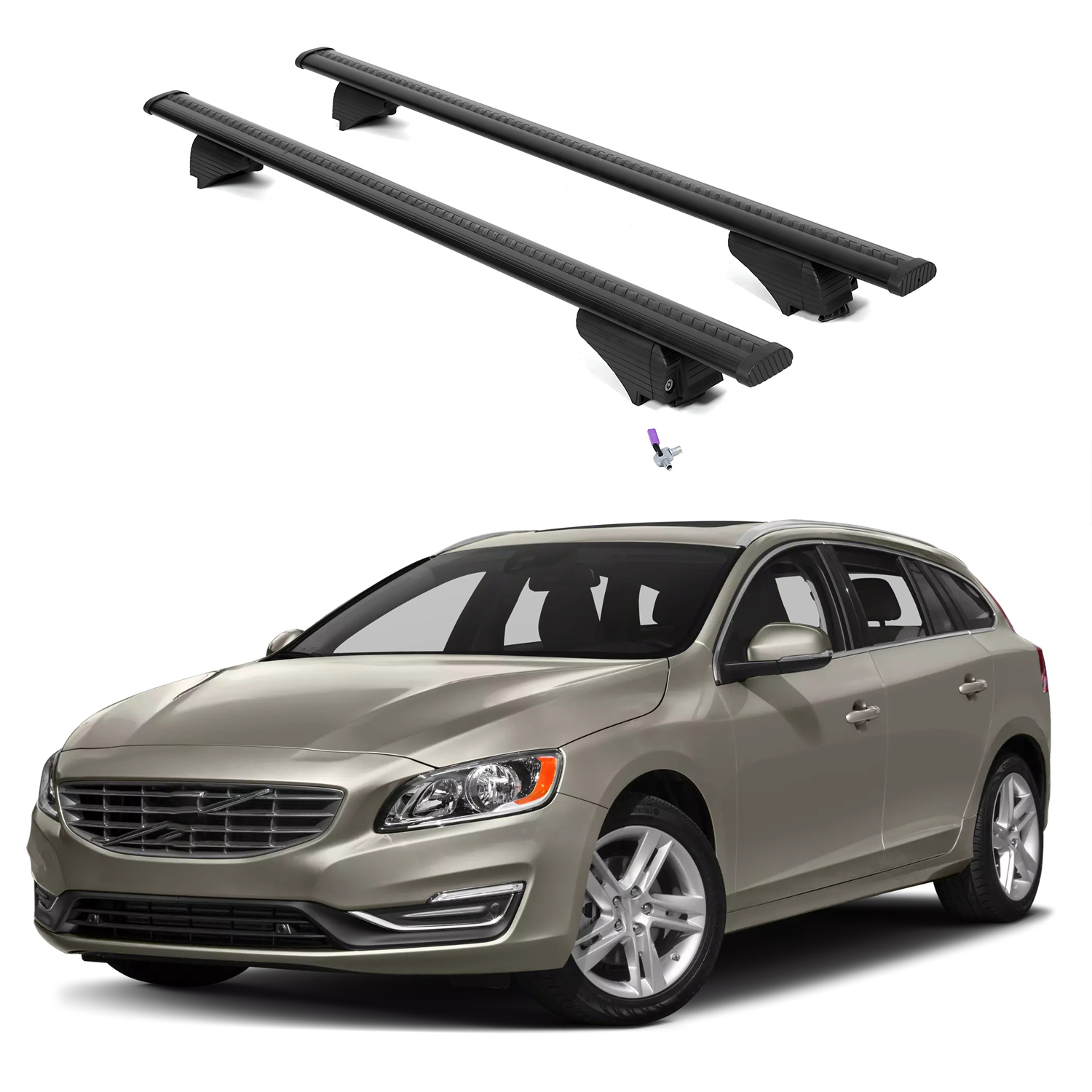 ERKUL Roof Rack Crossbars For VOLVO V60 2015-2018