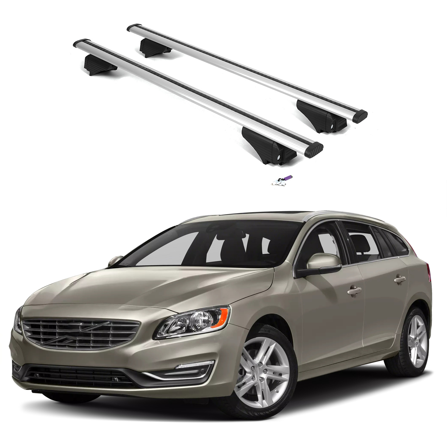 ERKUL Roof Rack Crossbars For VOLVO V60 2015-2018