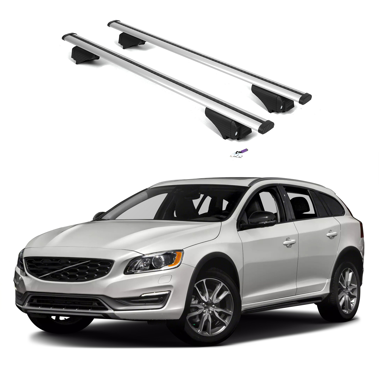 ERKUL Roof Rack Crossbars For VOLVO V60 CROSS COUNTRY 2015-2018