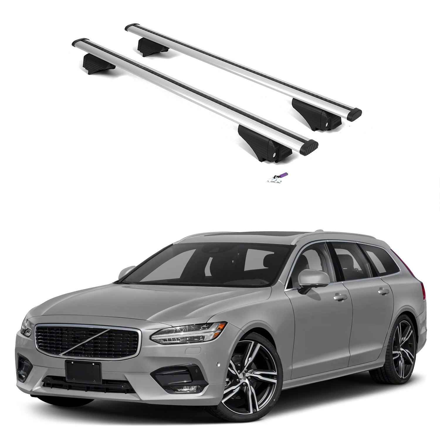 ERKUL Roof Rack Crossbars For VOLVO V90 2017-2022