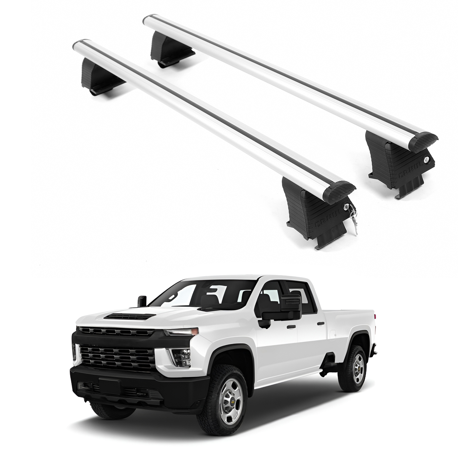 ERKUL Roof Rack Crossbars For CHEVROLET SILVERADO 2500 HD 2020-2026