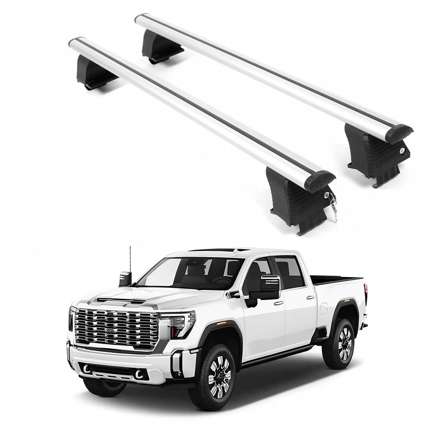 ERKUL Roof Rack Crossbars For GMC SIERRA 2500 HD 2020-2026
