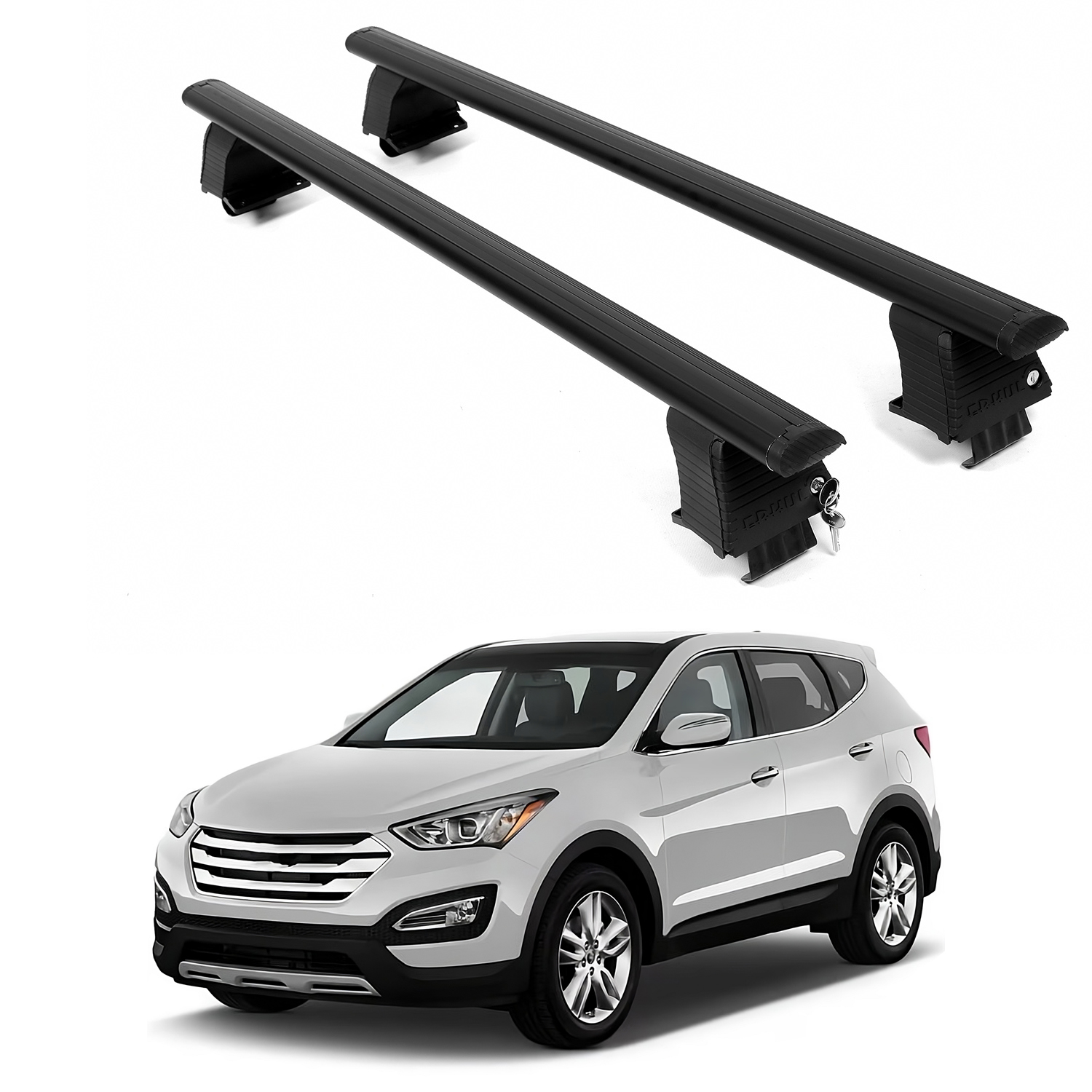 ERKUL Roof Rack Crossbars For HYUNDAI SANTA FE 2013-2018