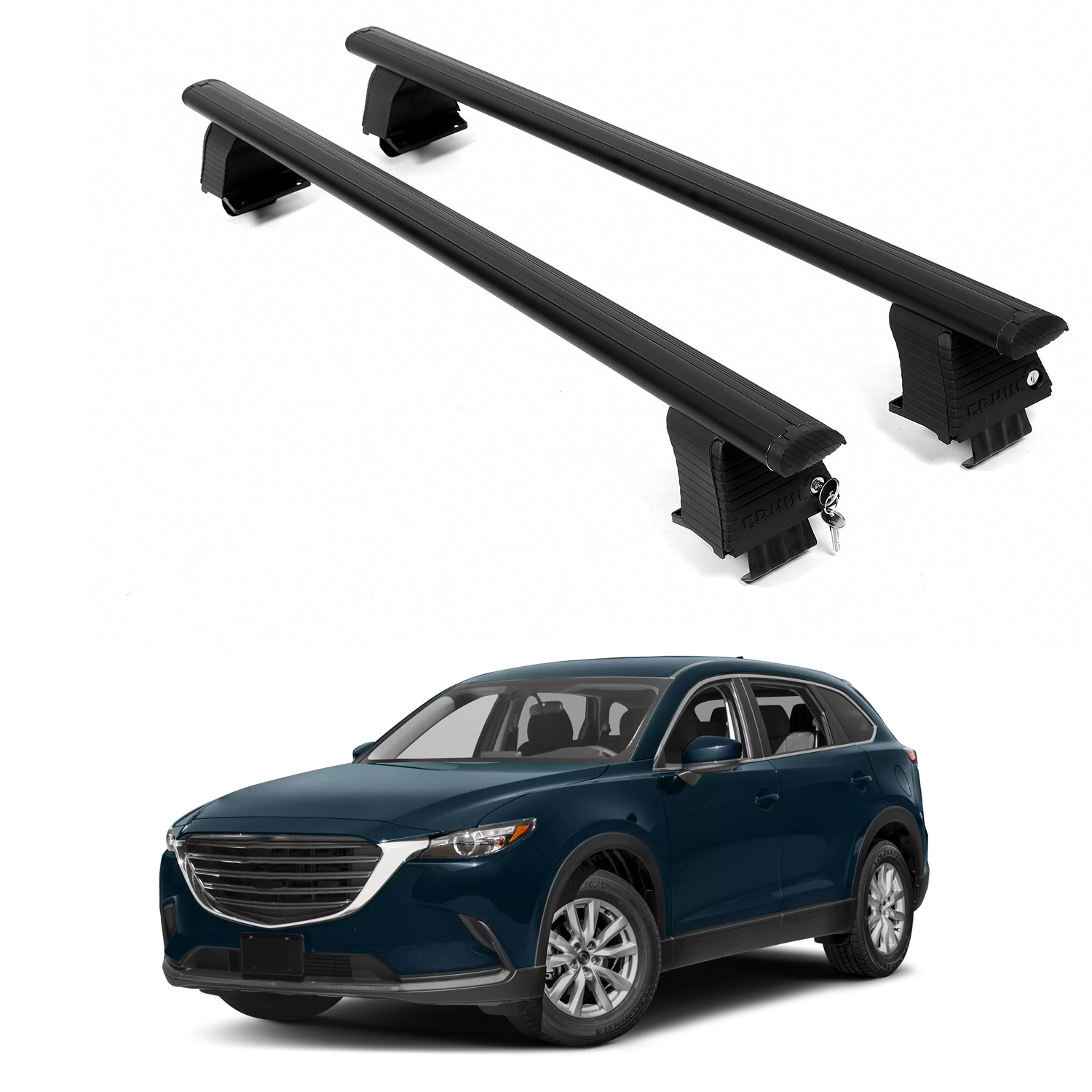 ERKUL Roof Rack Crossbars For MAZDA CX-9 2016-2023