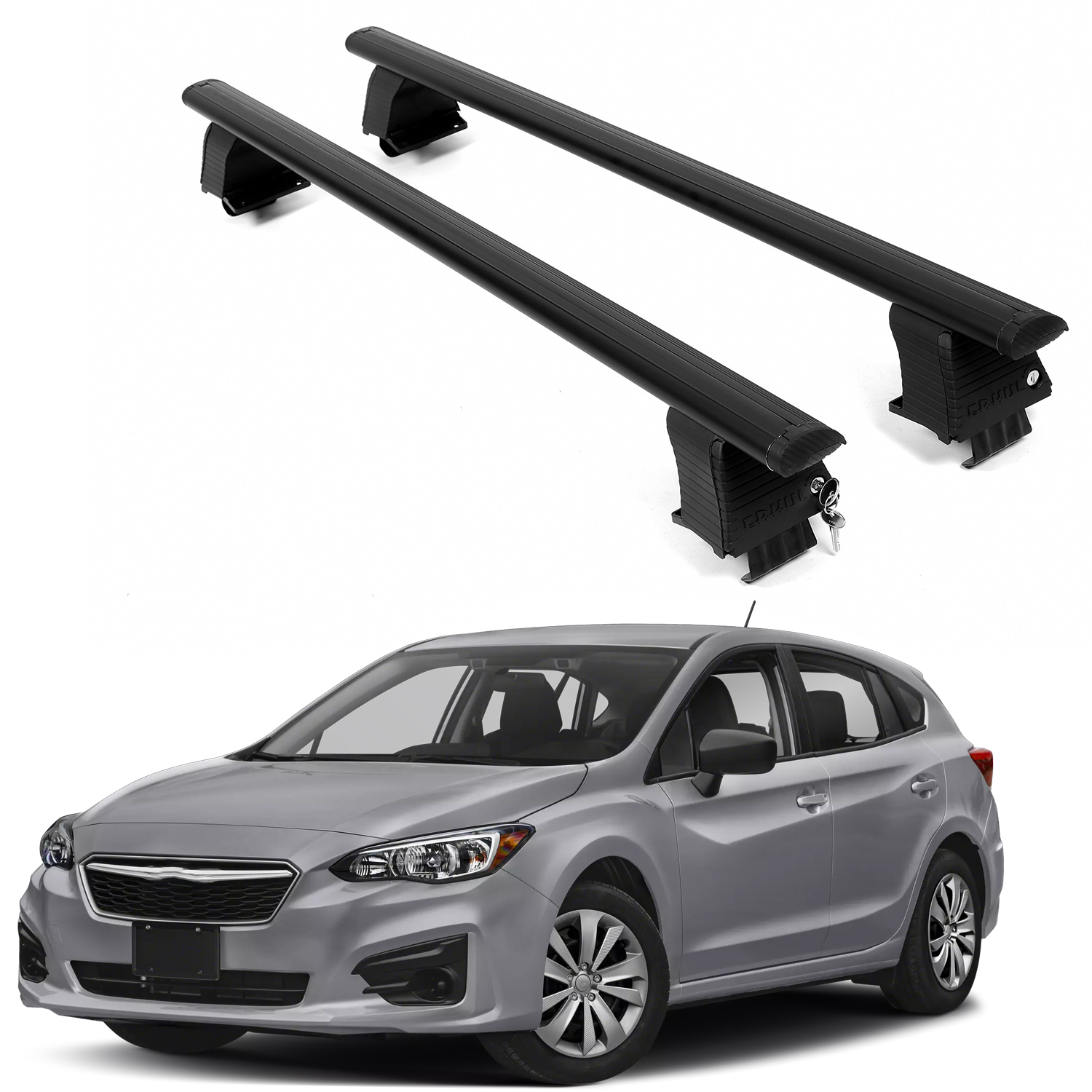 ERKUL Roof Rack Crossbars For SUBARU IMPREZA 2017-2023