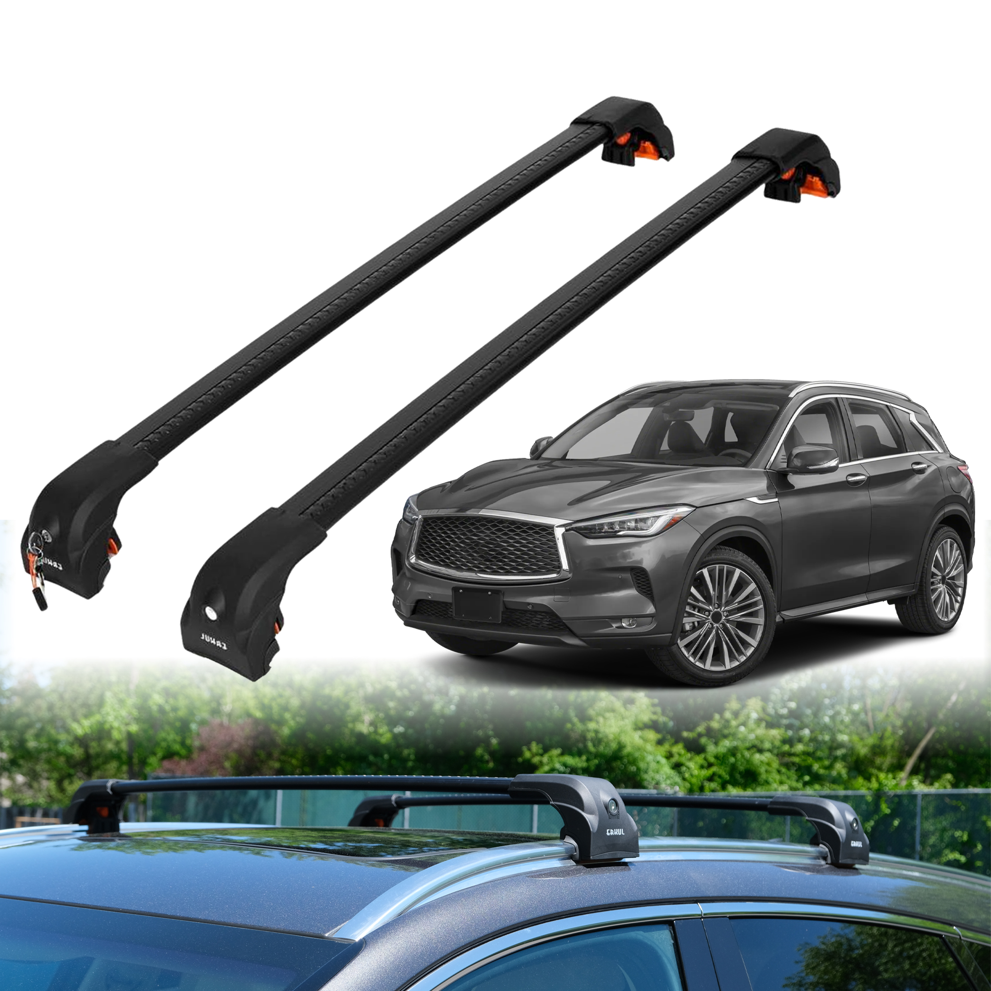 ERKUL Roof Rack Crossbars For INFINITI QX50 2019-2025