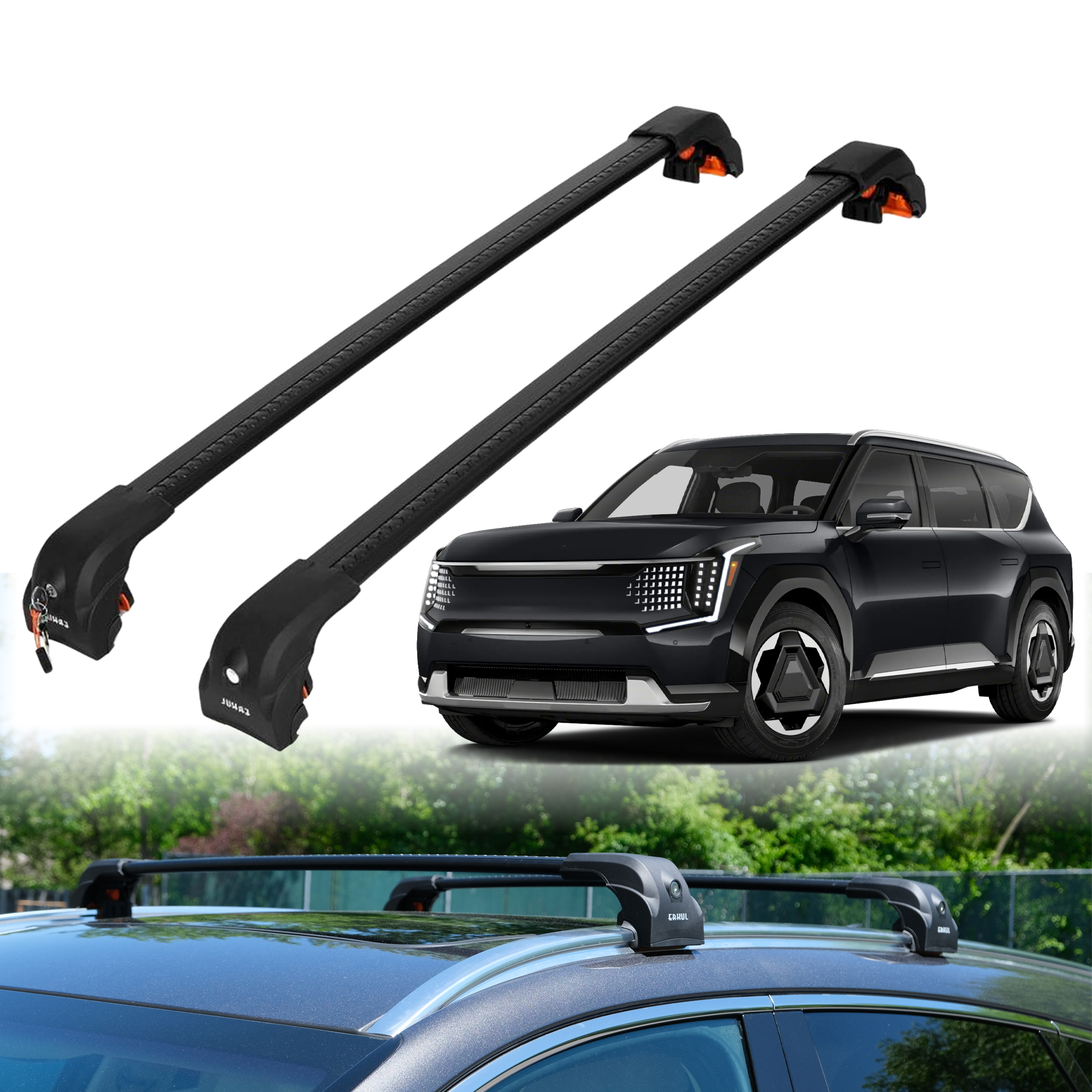 ERKUL Roof Rack Crossbars For KIA EV9 2024-2026