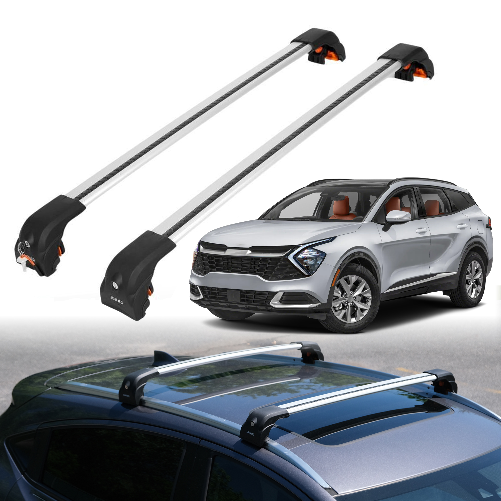 ERKUL Roof Rack Cross Bars for Kia Sportage 2023-2026