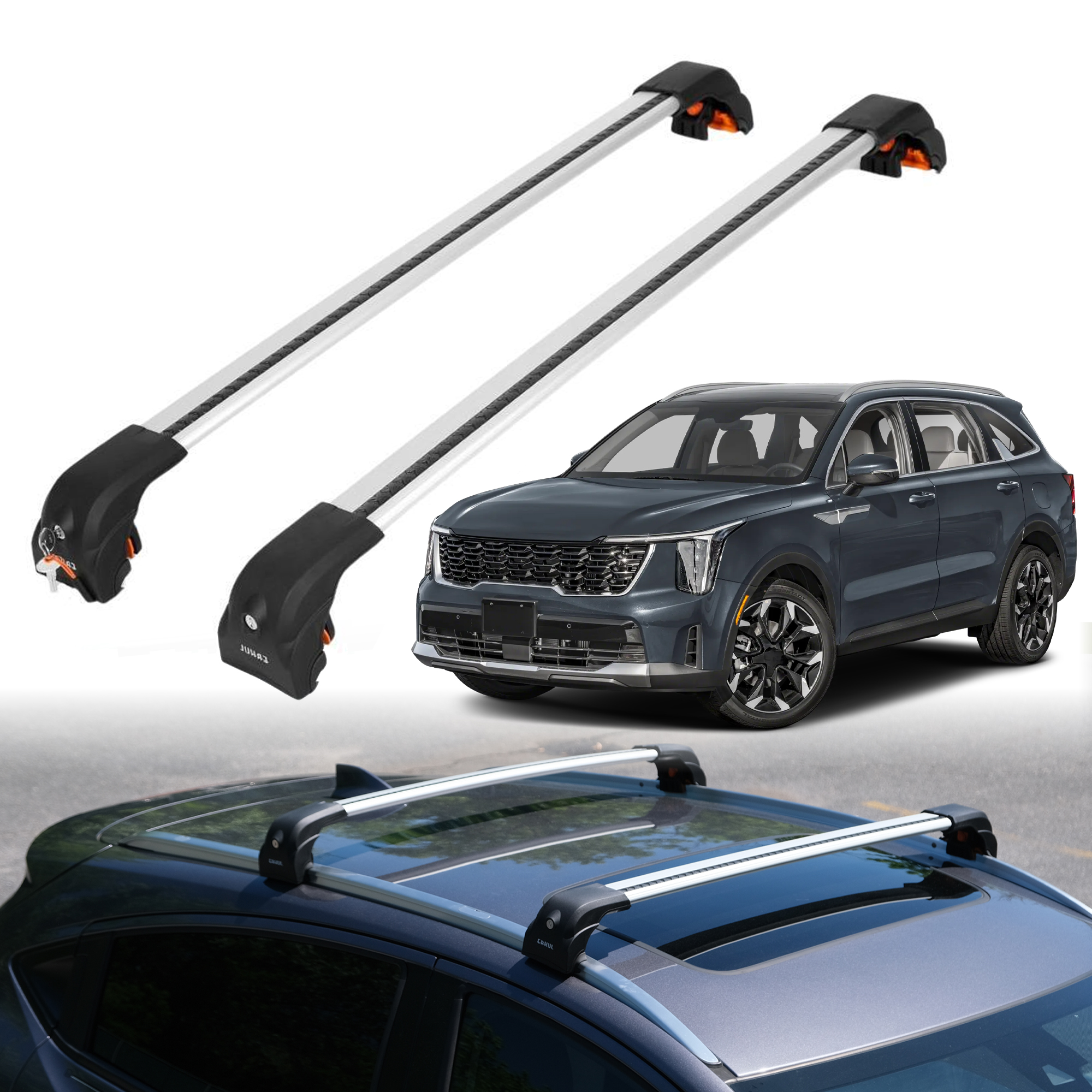 ERKUL Roof Rack Crossbars For KIA SORENTO 2021-2026