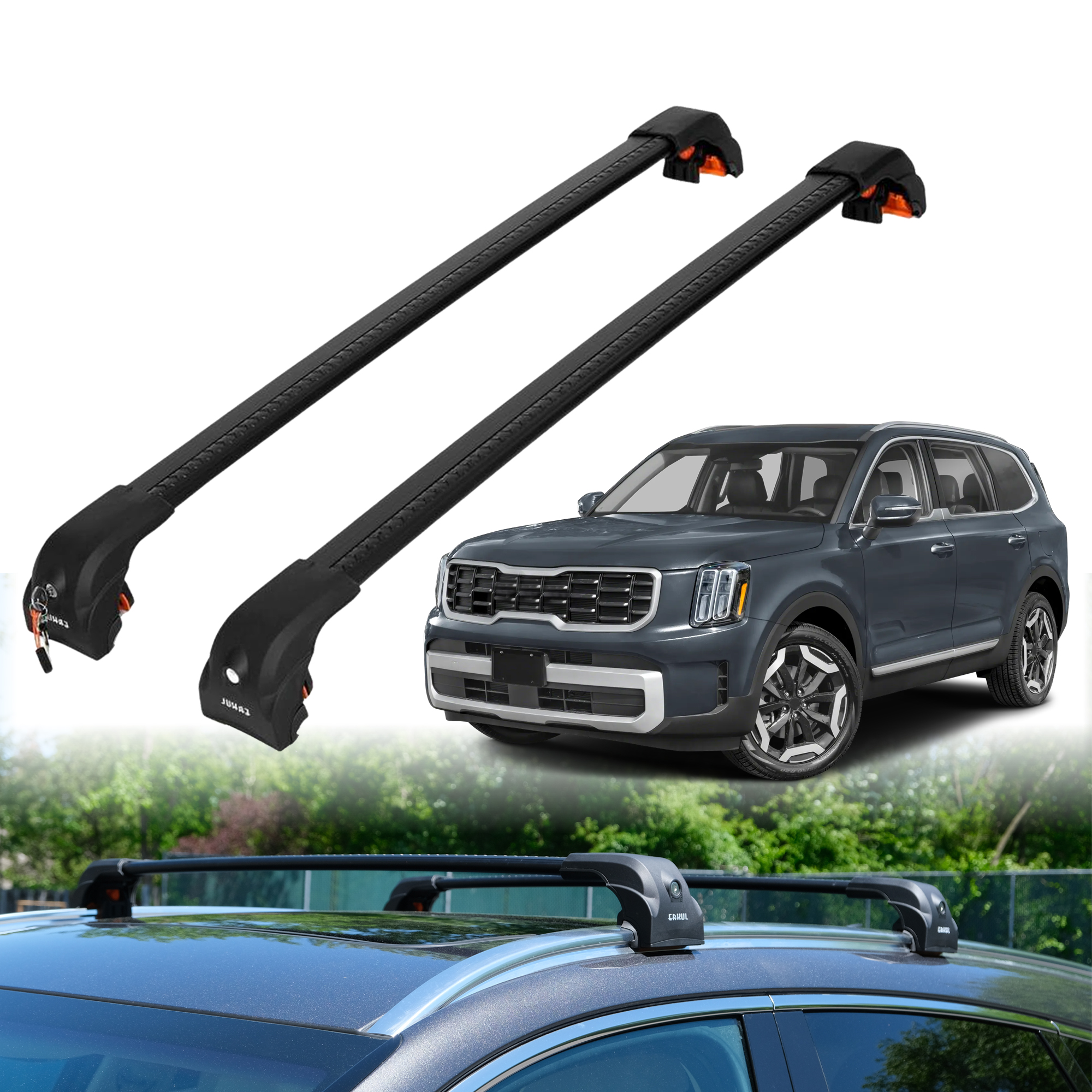 ERKUL Roof Rack Crossbars For KIA TELLURIDE 2020-2025 - Options Available