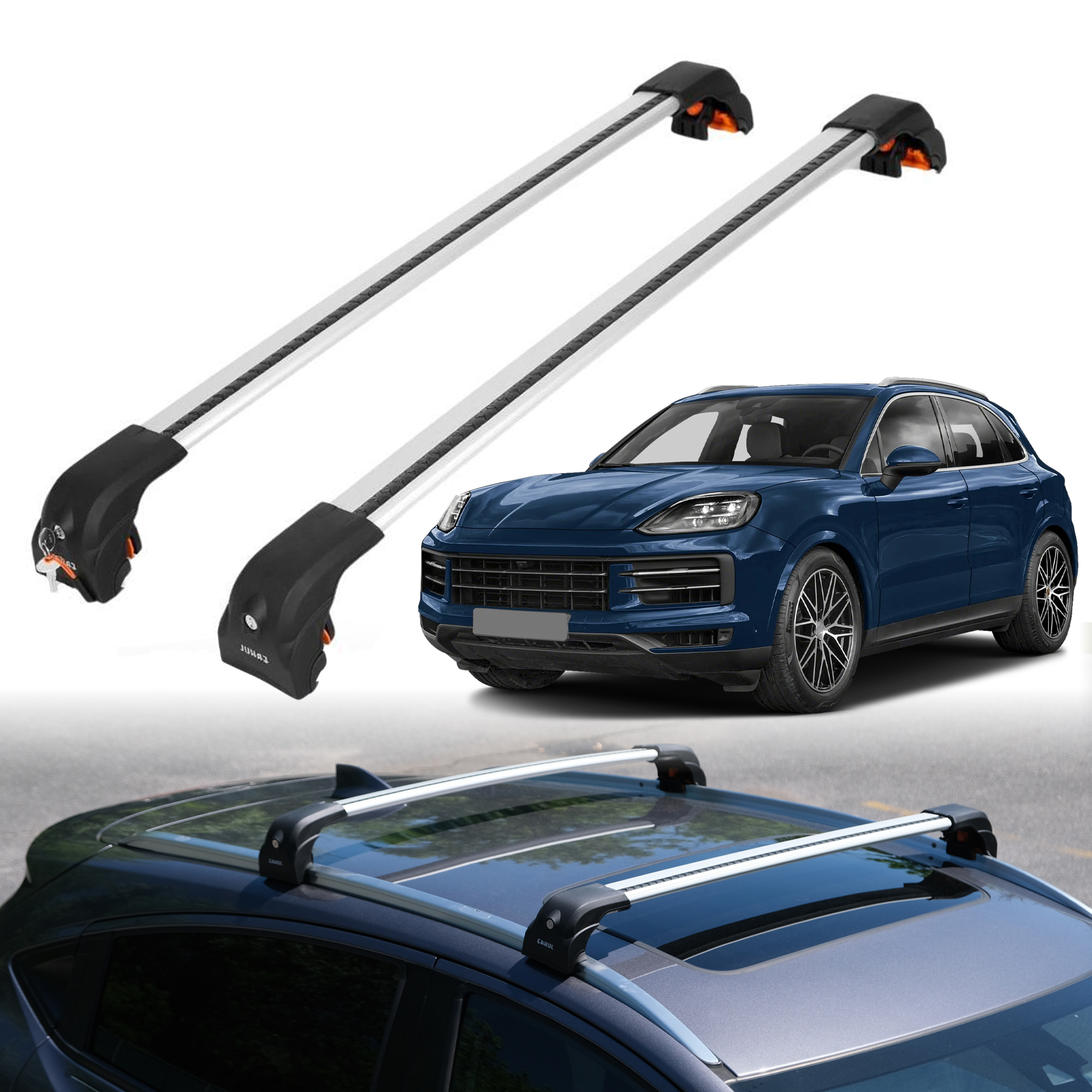 ERKUL Roof Rack Crossbars For PORSCHE CAYENNE 2019-2026