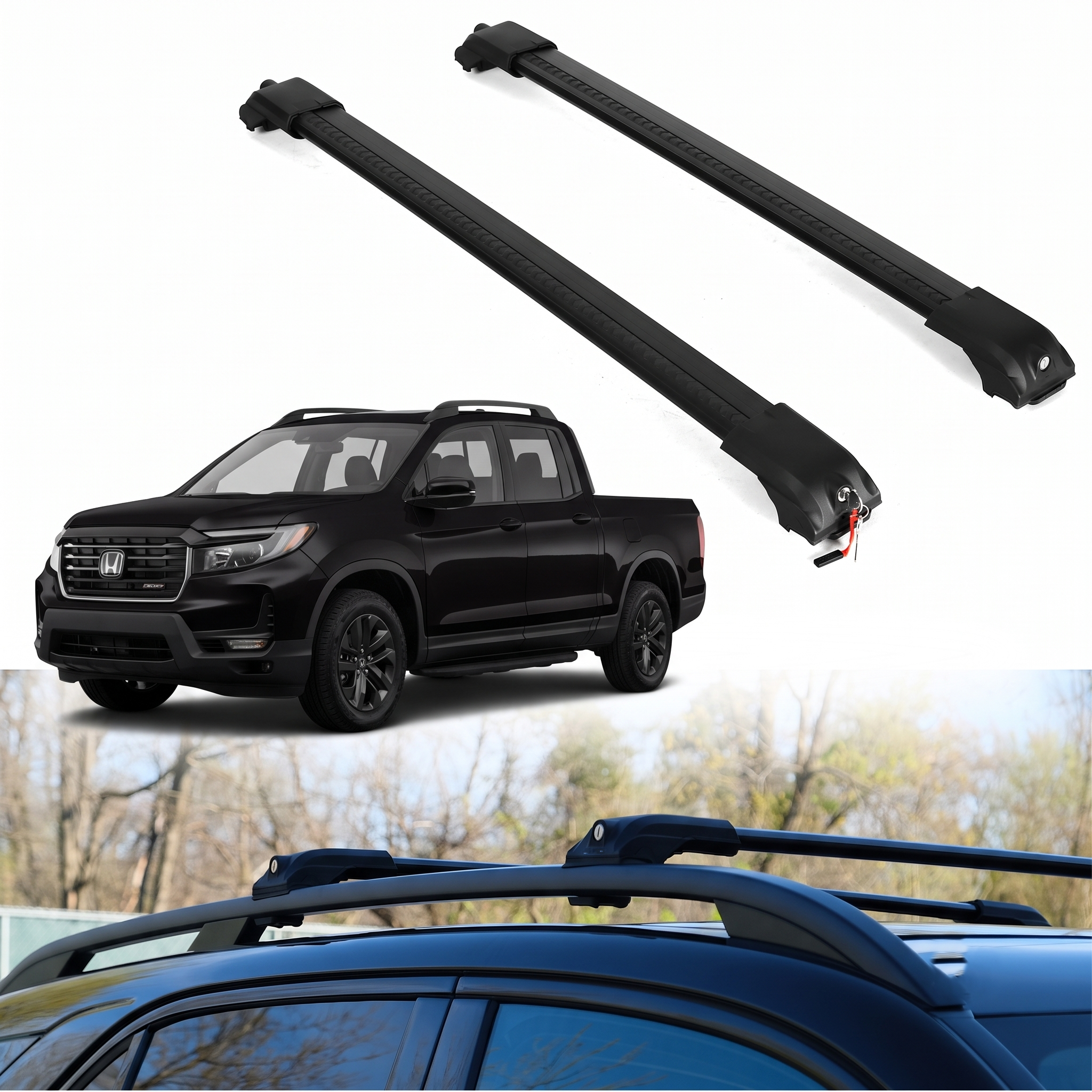 ERKUL Roof Rack Crossbars For HONDA RIDGELINE 2017-2026