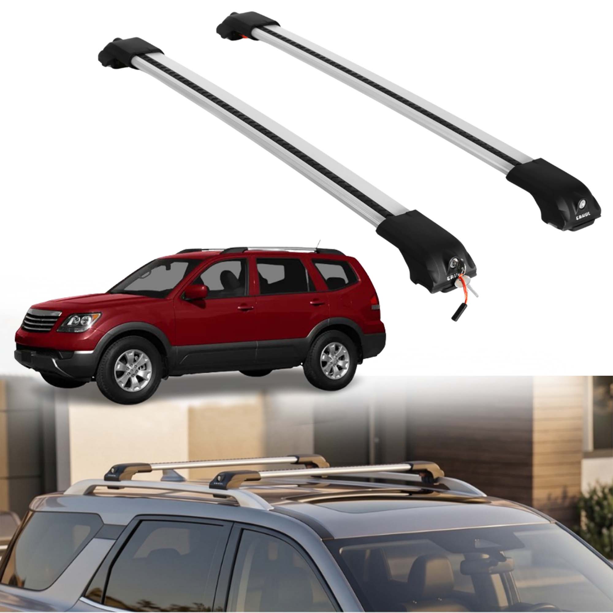 ERKUL Roof Rack Crossbars For KIA BORREGO 2009
