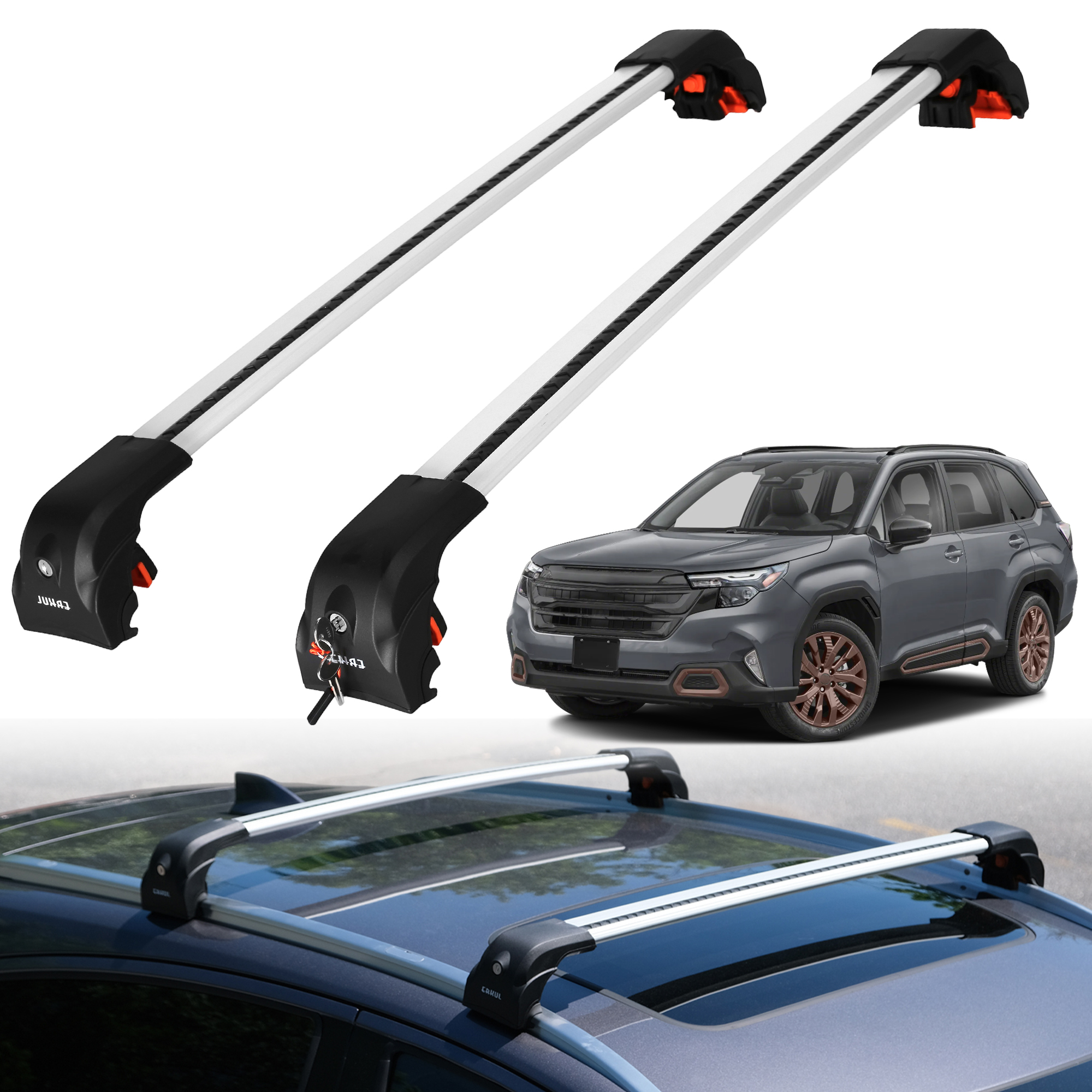 ERKUL Roof Rack Crossbars For SUBARU FORESTER 2025-2026