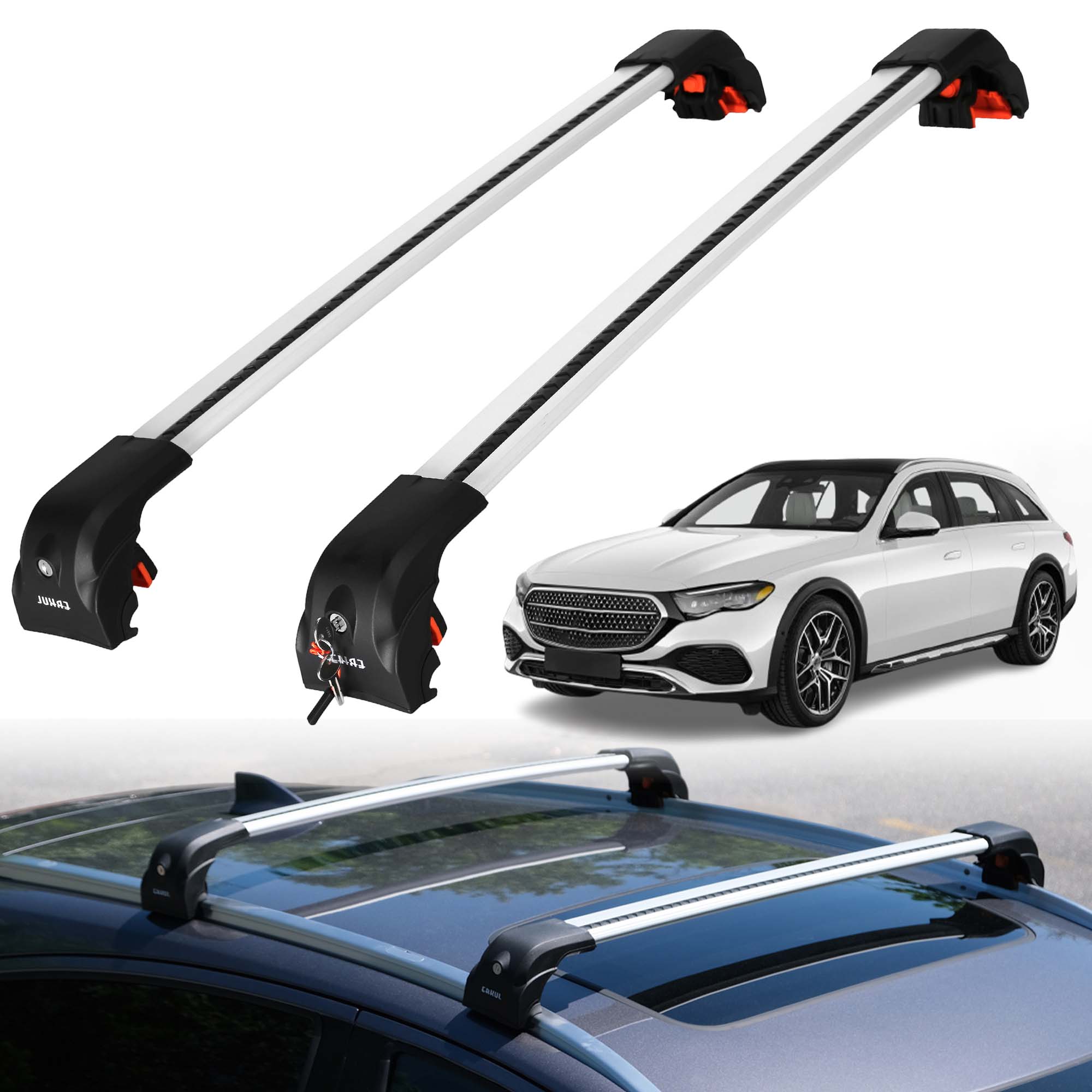 ERKUL Roof Rack Crossbars For MERCEDES-BENZ E-CLASS WAGON 2024-2026