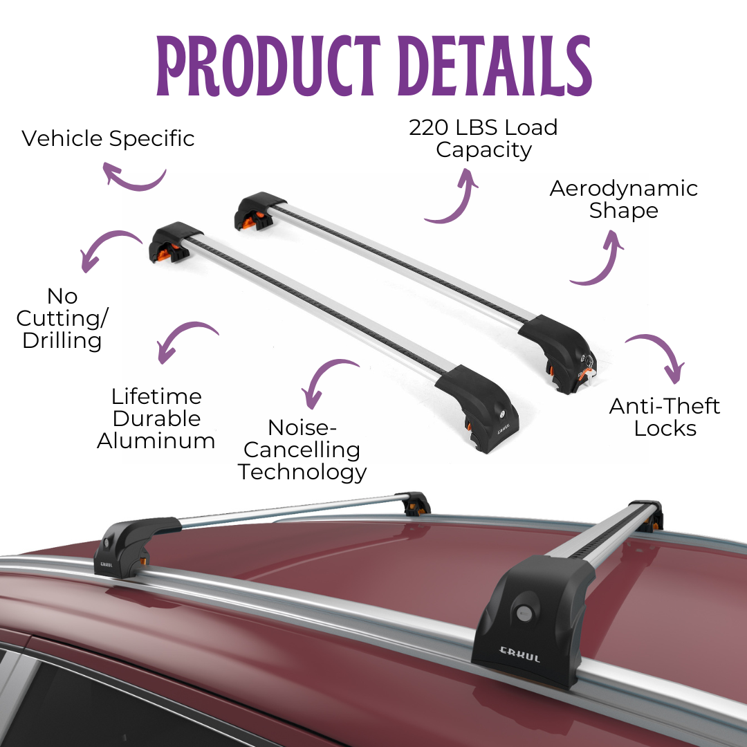 Mazda CX-50 2023-2026 Heavy Duty Roof Rack Cross Bars Black
