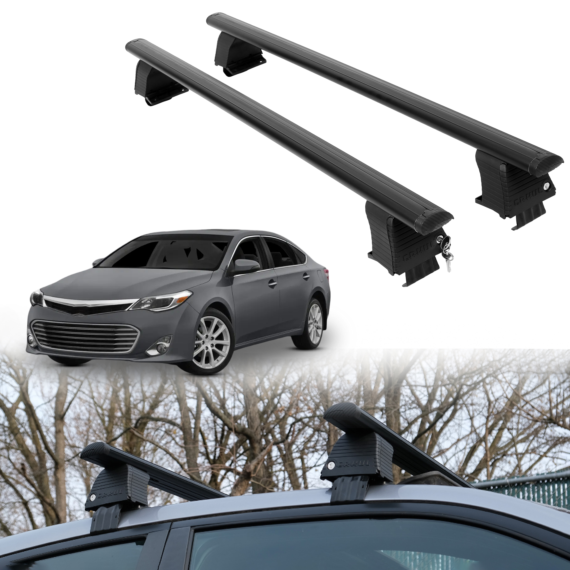 ERKUL Roof Rack Crossbars For TOYOTA AVALON / AVALON HYBRID 2013-2018
