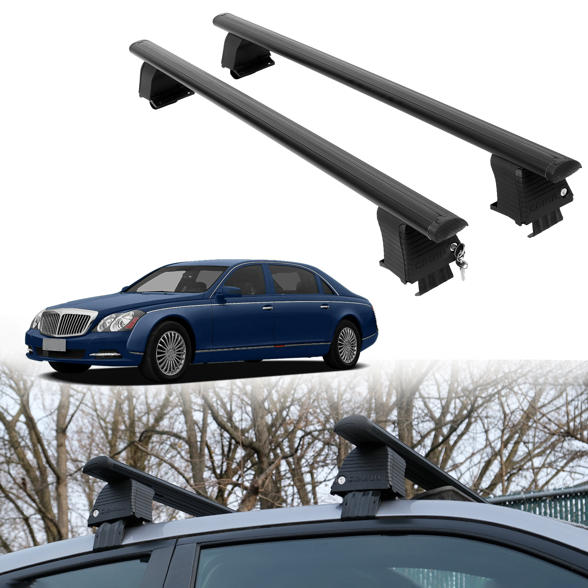 ERKUL Roof Rack Crossbars For MERCEDES MAYBACH 2003-2012