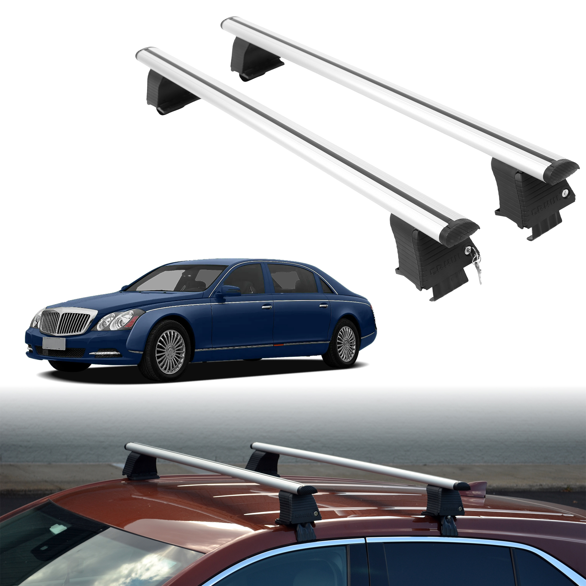 ERKUL Roof Rack Crossbars For MERCEDES MAYBACH 2003-2012