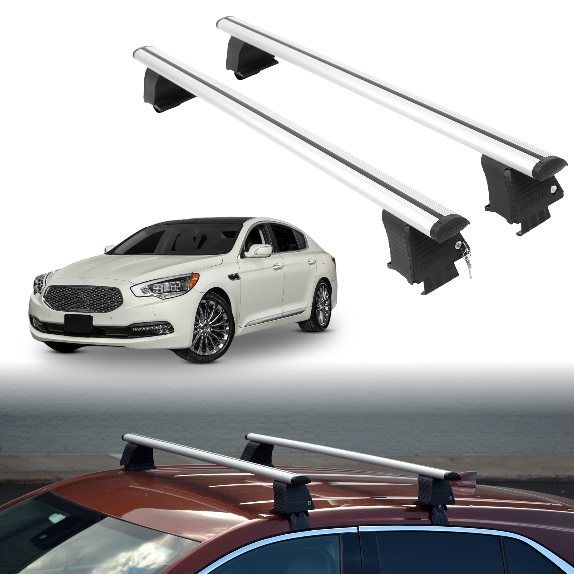 ERKUL Roof Rack Crossbars For KIA K900 2015-2018