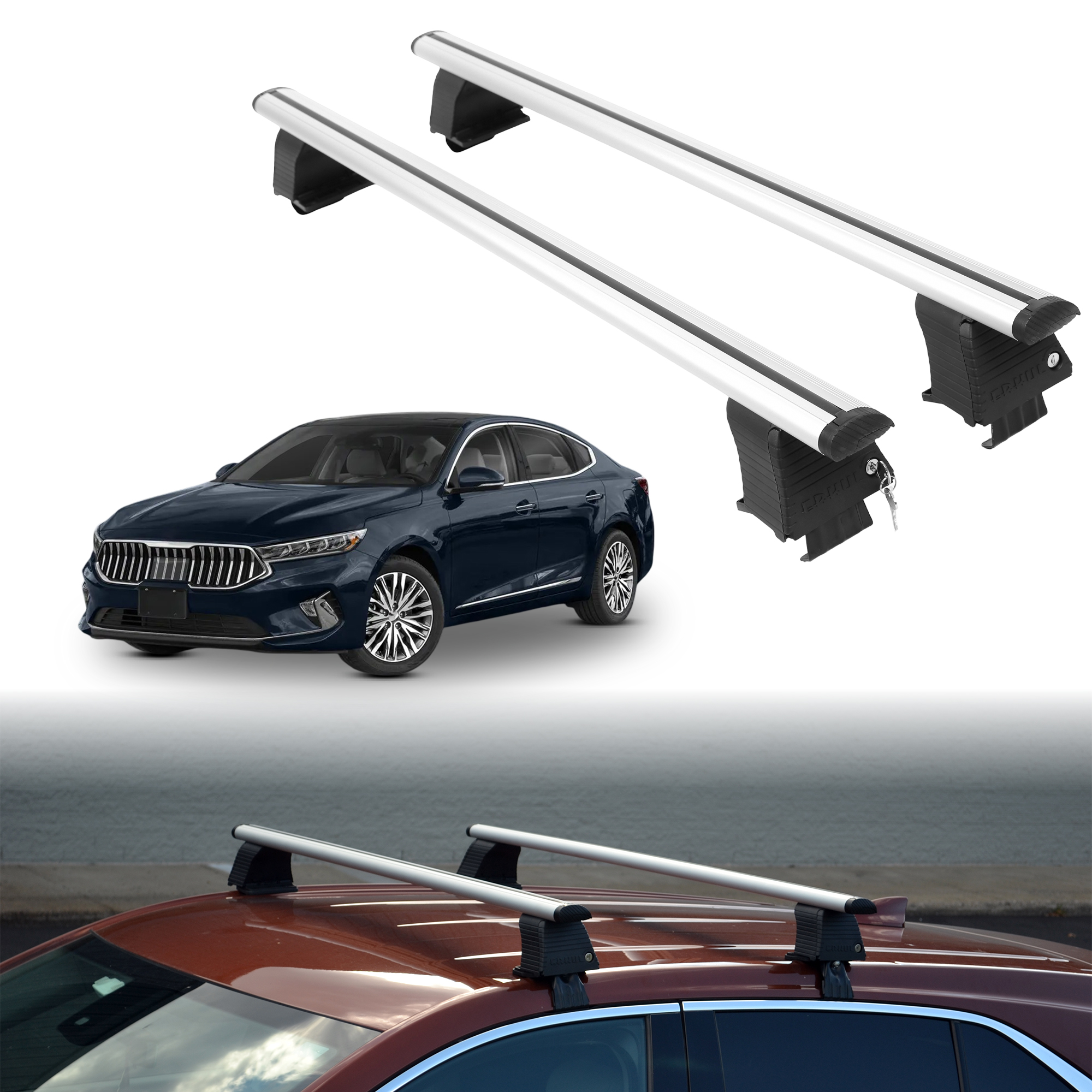 ERKUL Roof Rack Crossbars For KIA CADENZA 2017-2020