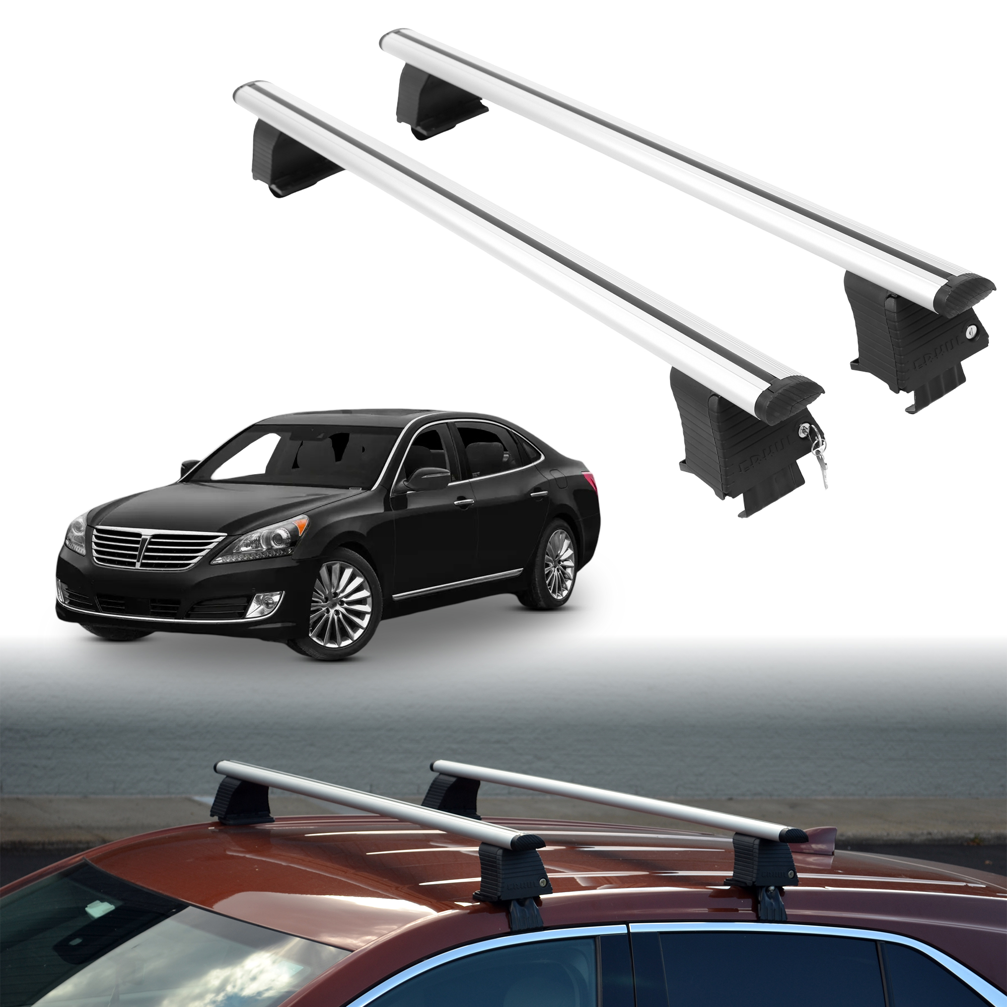 ERKUL Roof Rack Crossbars For HYUNDAI EQUUS 2011-2016