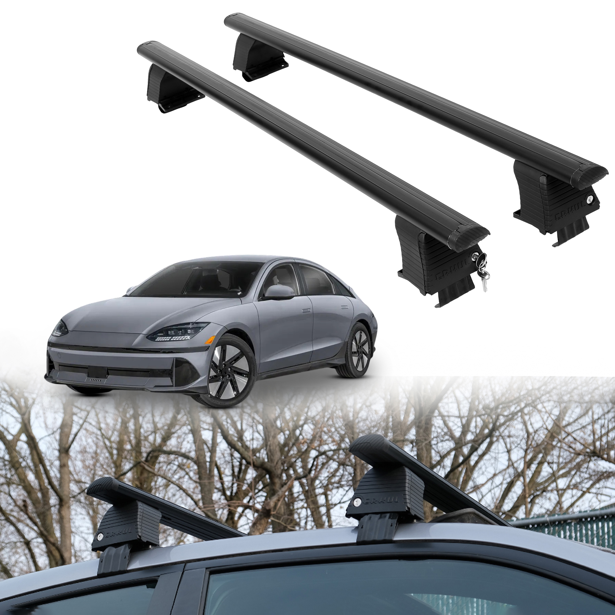 ERKUL Roof Rack Crossbars For HYUNDAI IONIQ 6 2023-2025