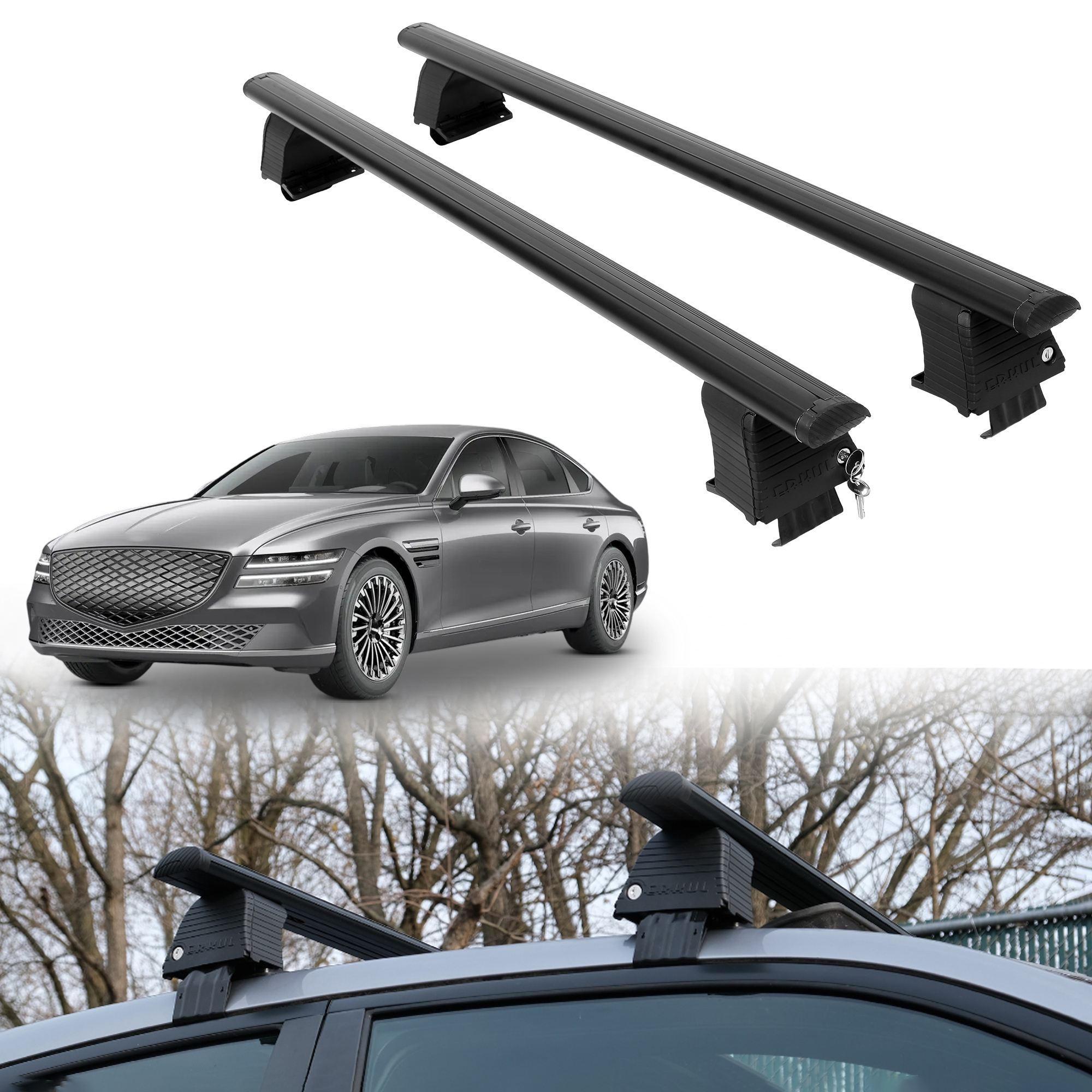 ERKUL Roof Rack Crossbars For GENESIS ELECTRIFIED G80 2023-2025
