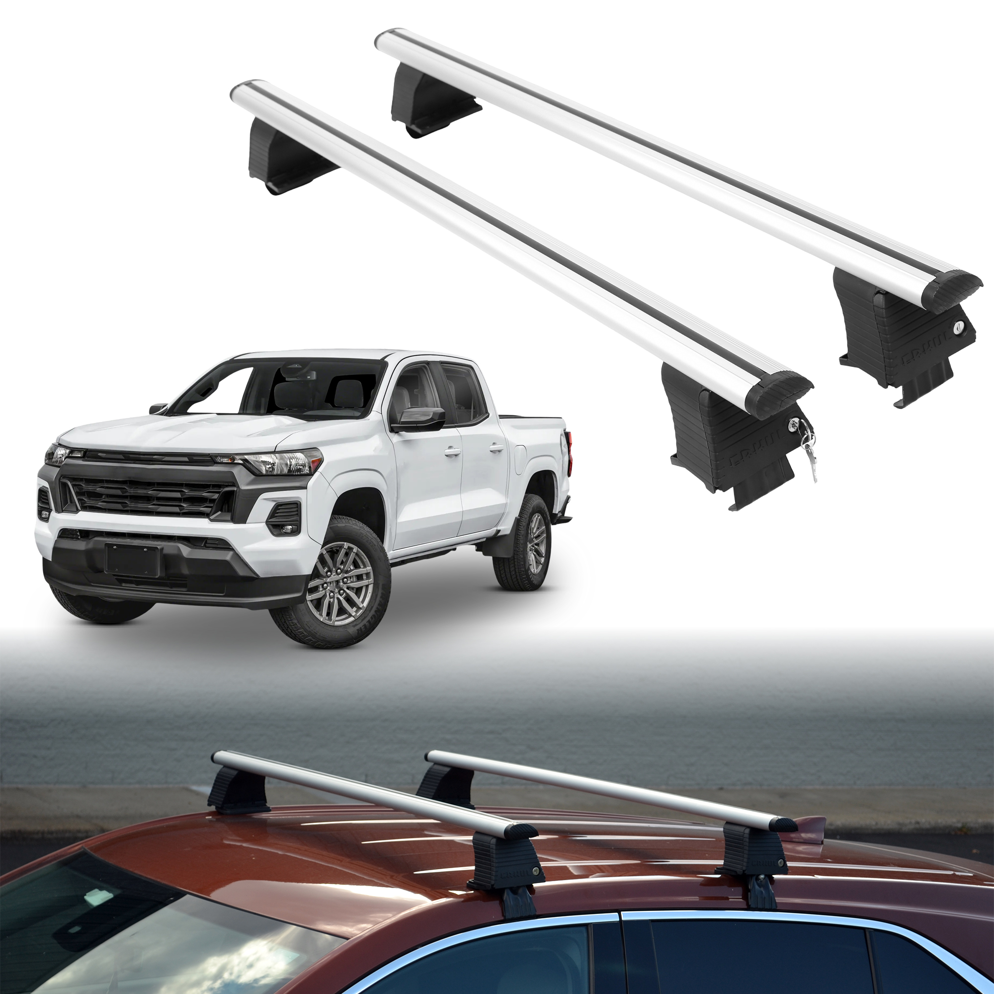 ERKUL Roof Rack Crossbars For CHEVROLET COLORADO 2023-2026