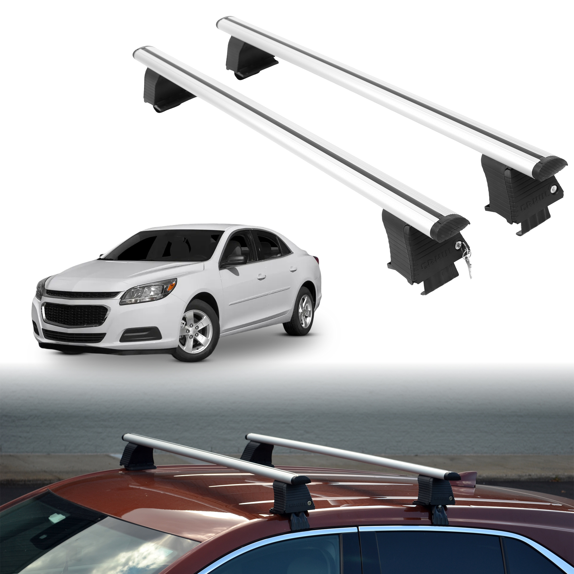 ERKUL Roof Rack Crossbars For CHEVROLET MALIBU 2013-2015