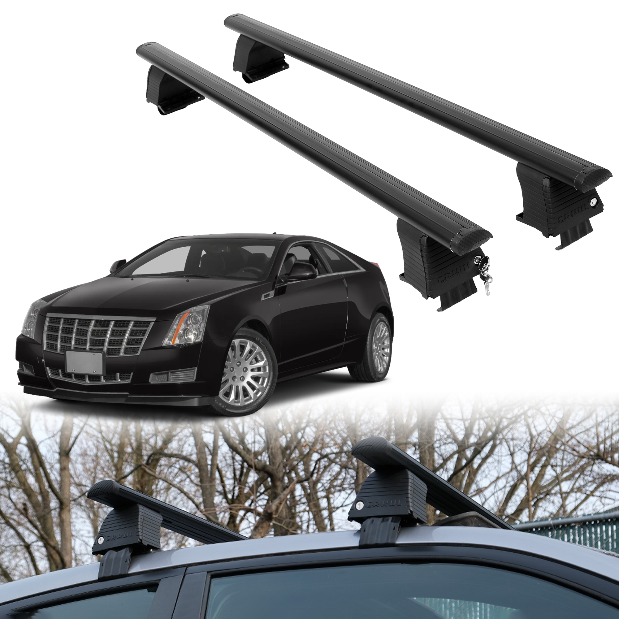 ERKUL Roof Rack Crossbars For CADILLAC CTS 2008-2013