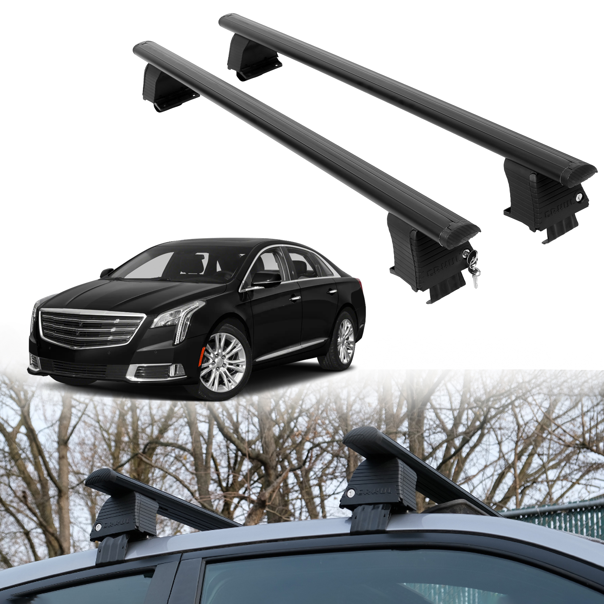 ERKUL Roof Rack Crossbars For CADILLAC XTS 2013-2019