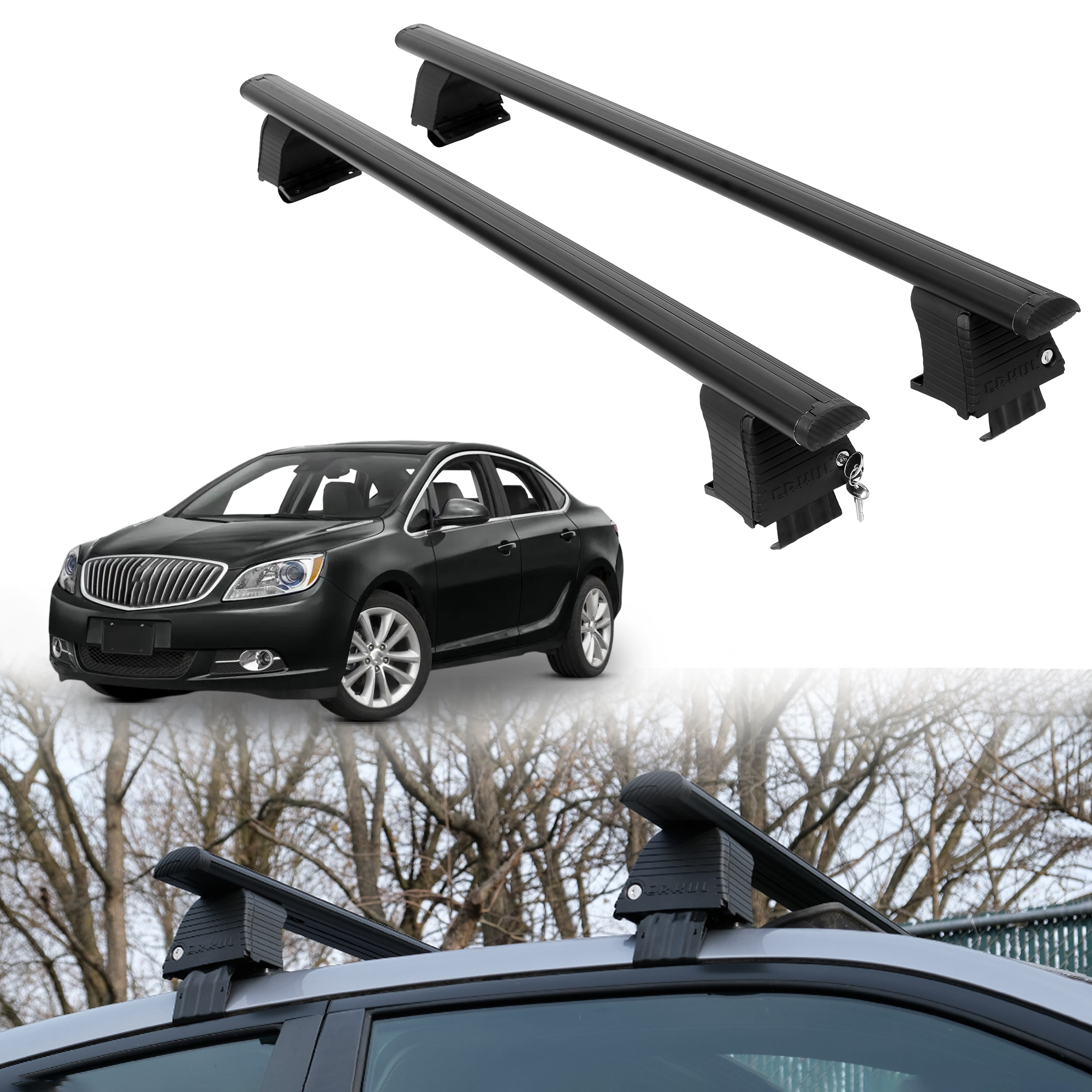 ERKUL Roof Rack Crossbars For BUICK VERANO 2012-2017