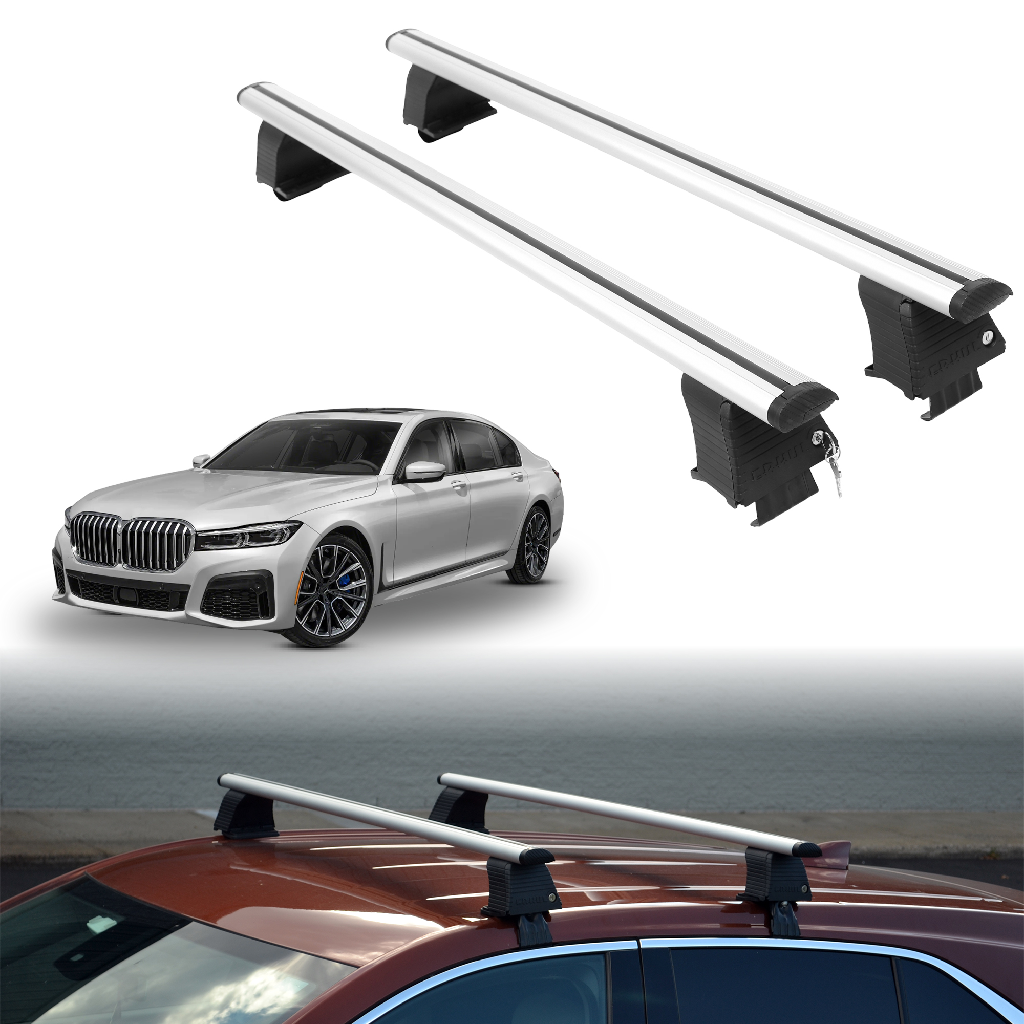 ERKUL Roof Rack Crossbars For BMW 7 SERIES 2016-2022
