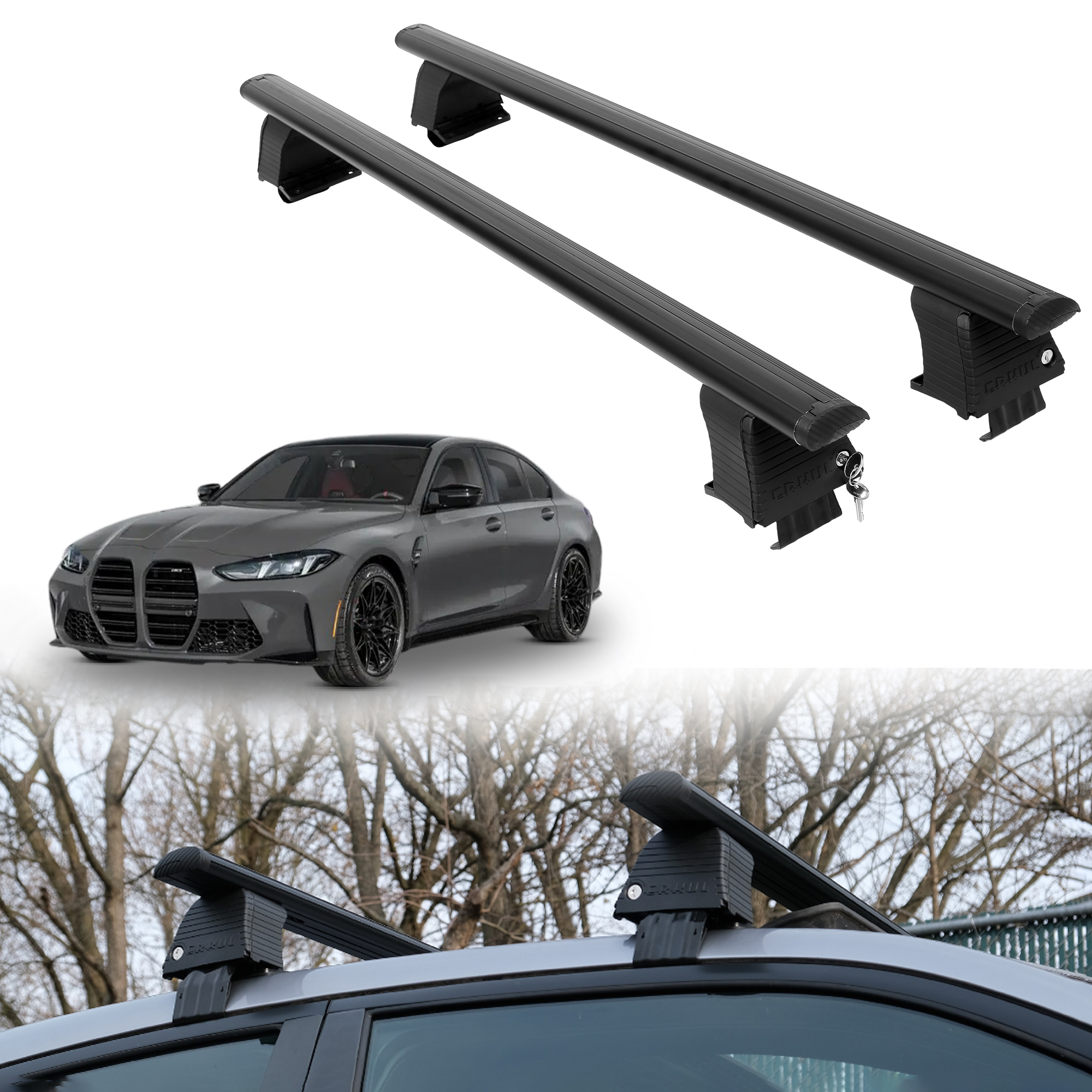 ERKUL Roof Rack Crossbars For BMW M3 2021-2026