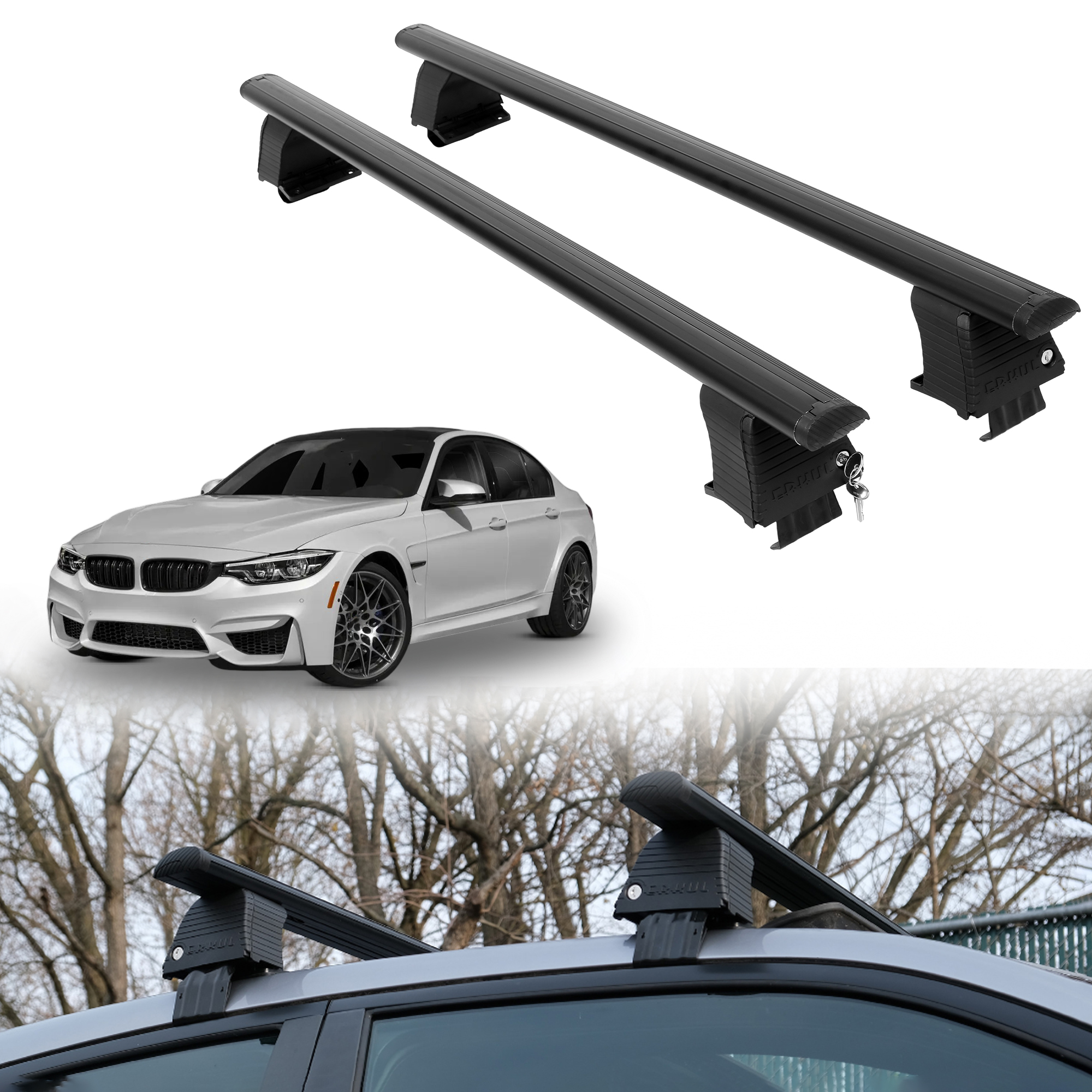 ERKUL Roof Rack Crossbars For BMW M3 2015-2018