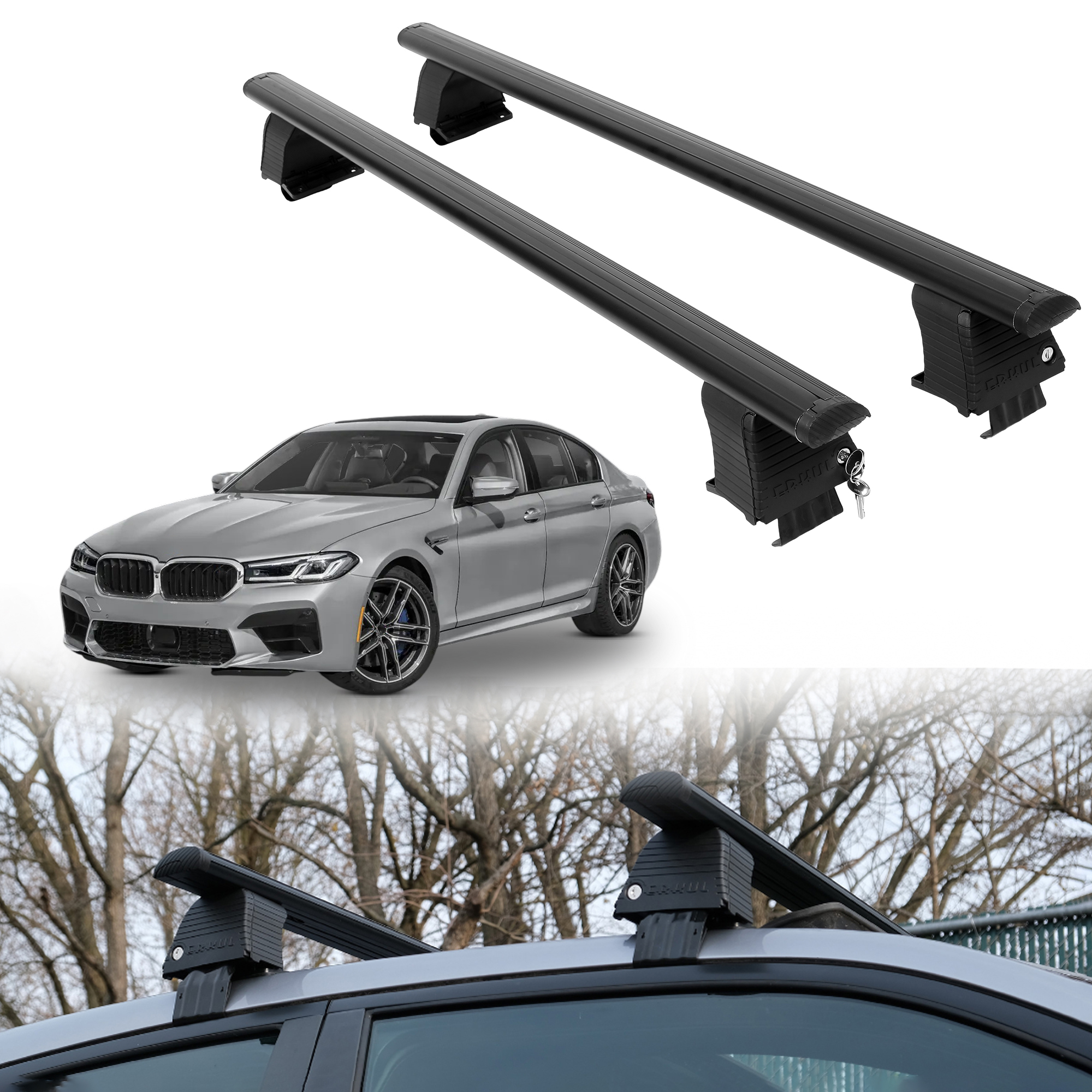 ERKUL Roof Rack Crossbars For BMW M5 2018-2023