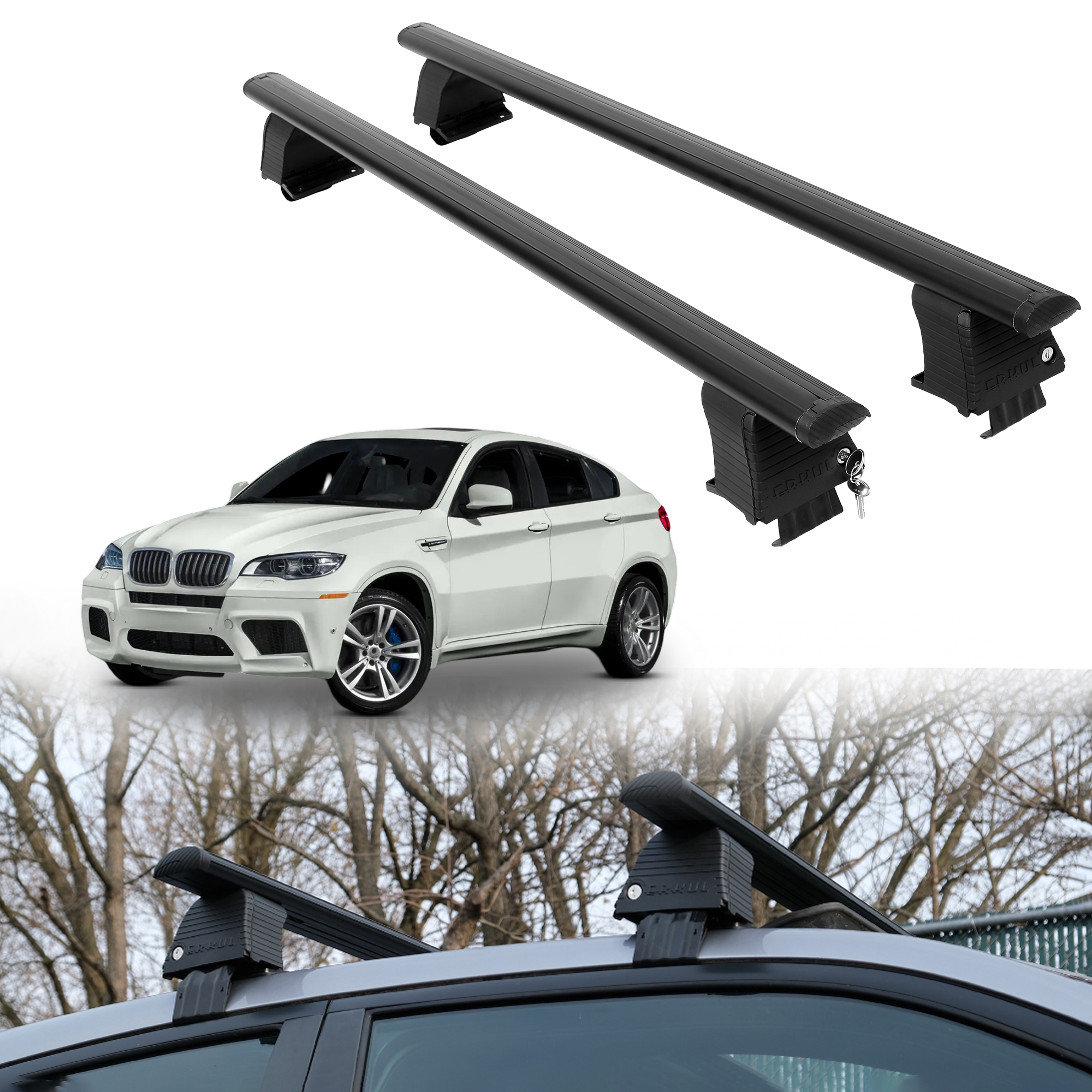 ERKUL Roof Rack Crossbars For BMW X6 M 2010-2014