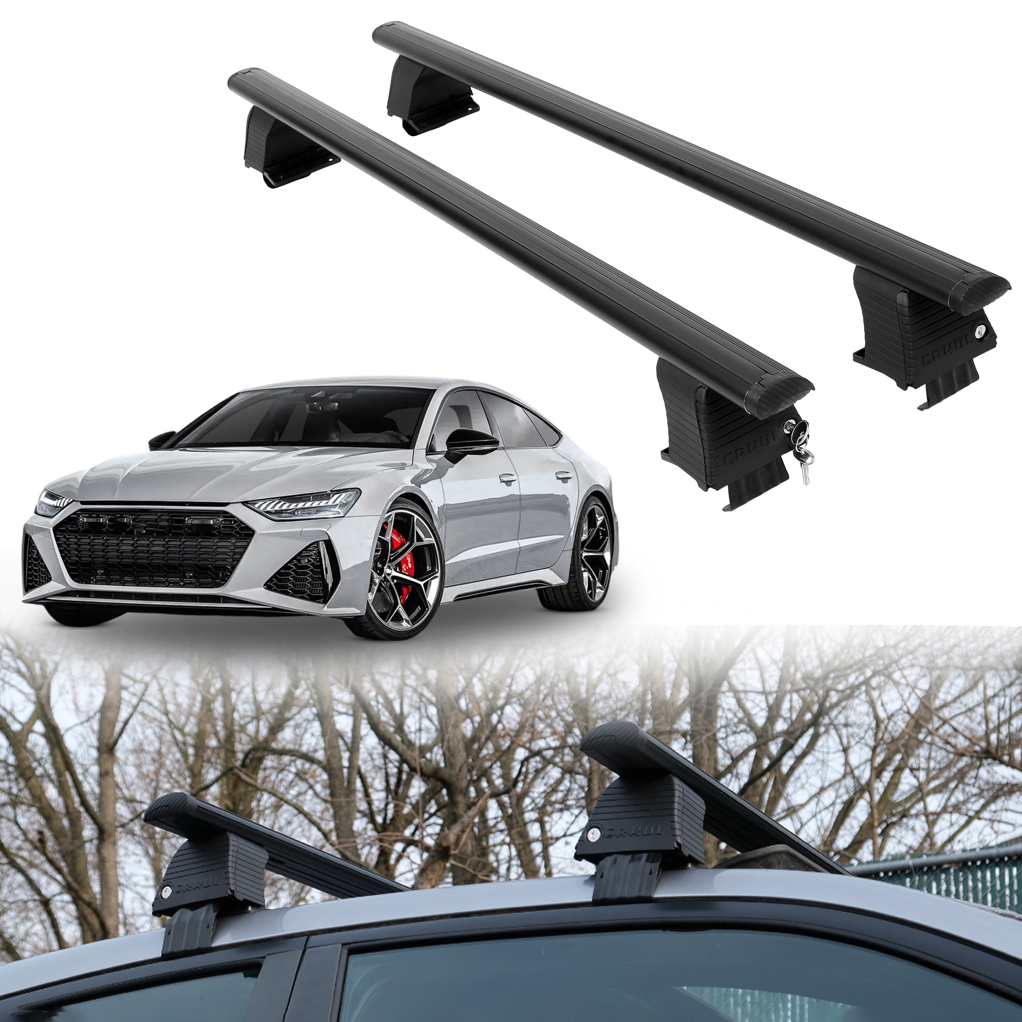 ERKUL Roof Rack Crossbars For AUDI RS 7 2021-2026