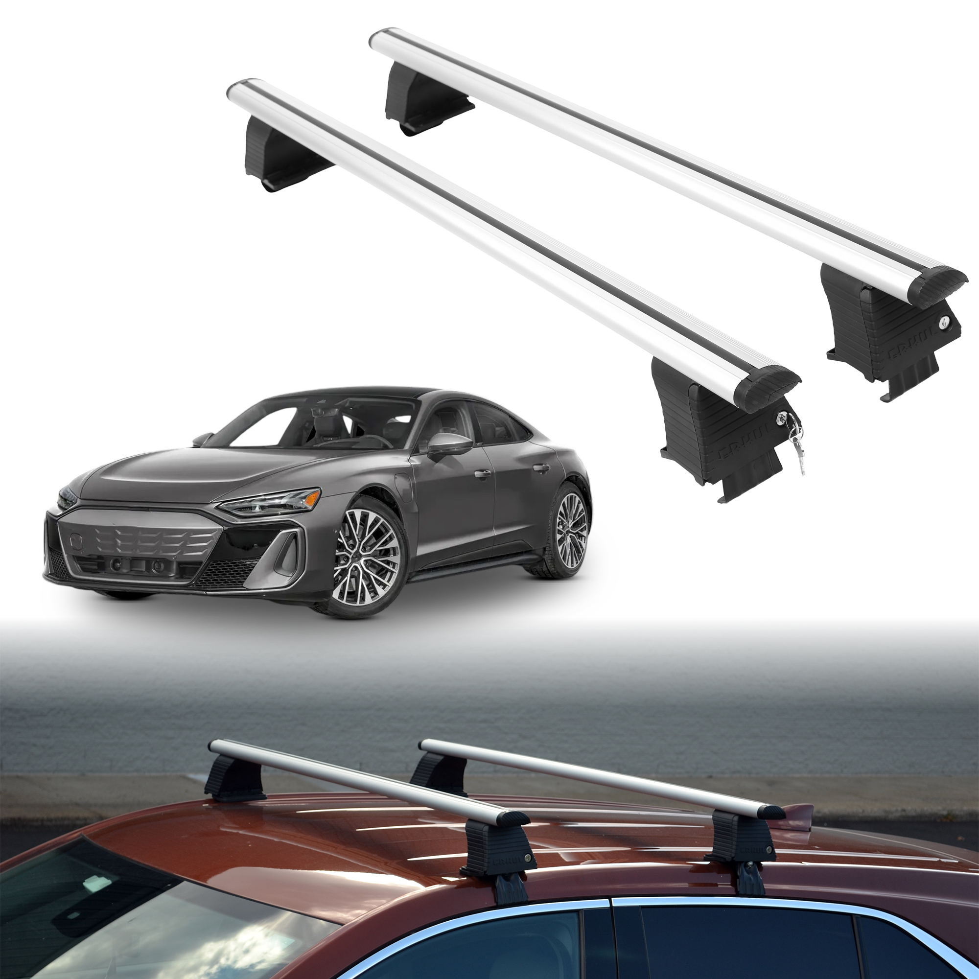 ERKUL Roof Rack Crossbars For AUDI S E-TRON GT 2025-2026