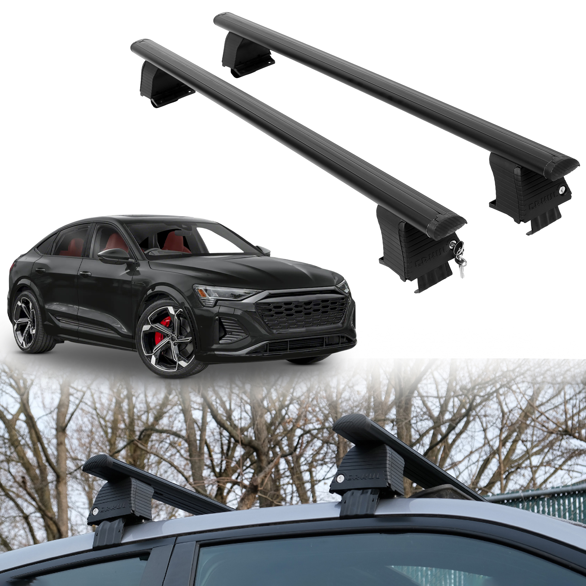 ERKUL Roof Rack Crossbars For AUDI SQ8 E-TRON SPORTBACK 2024-2025