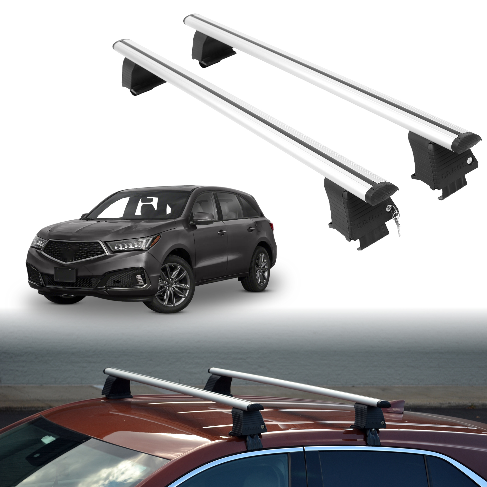 ERKUL Roof Rack Crossbars For ACURA MDX 2014-2020