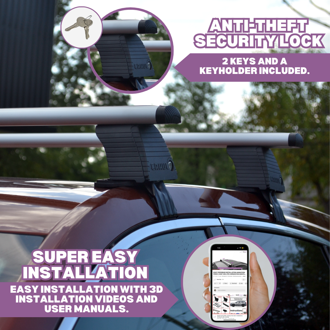 Heavy Duty Roof Rack Crossbars for Kia Seltos 2021-2026