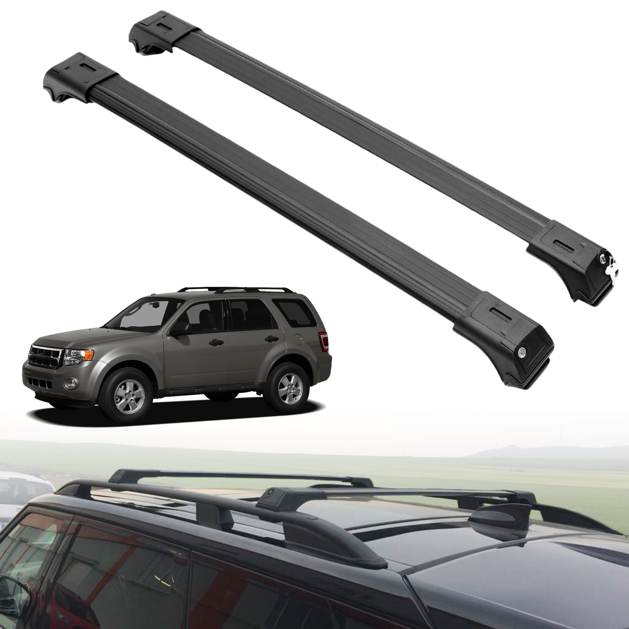 ERKUL Roof Rack Crossbars For FORD ESCAPE 2008-2012