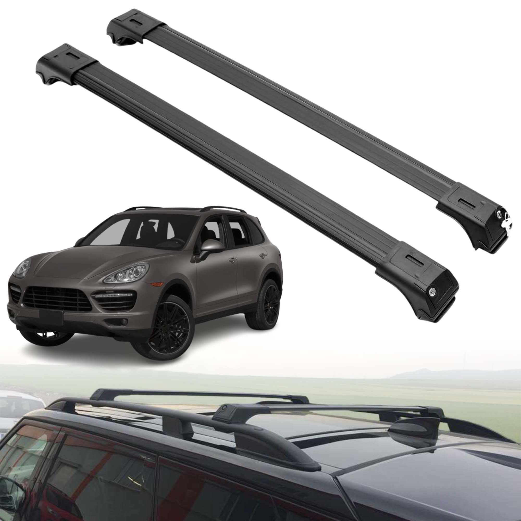 ERKUL Roof Rack Crossbars For PORSCHE CAYENNE 2011-2018