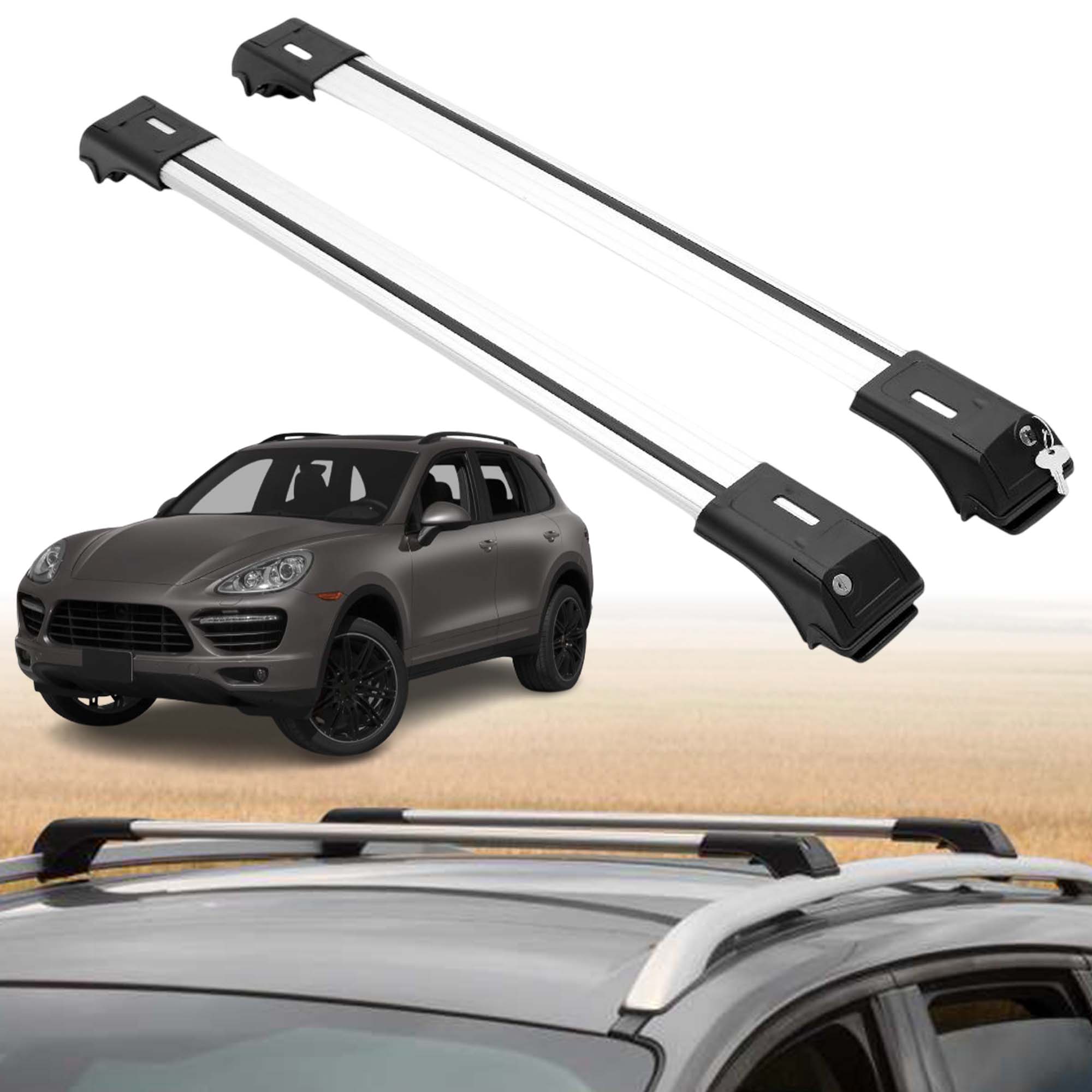 ERKUL Roof Rack Crossbars For PORSCHE CAYENNE 2011-2018